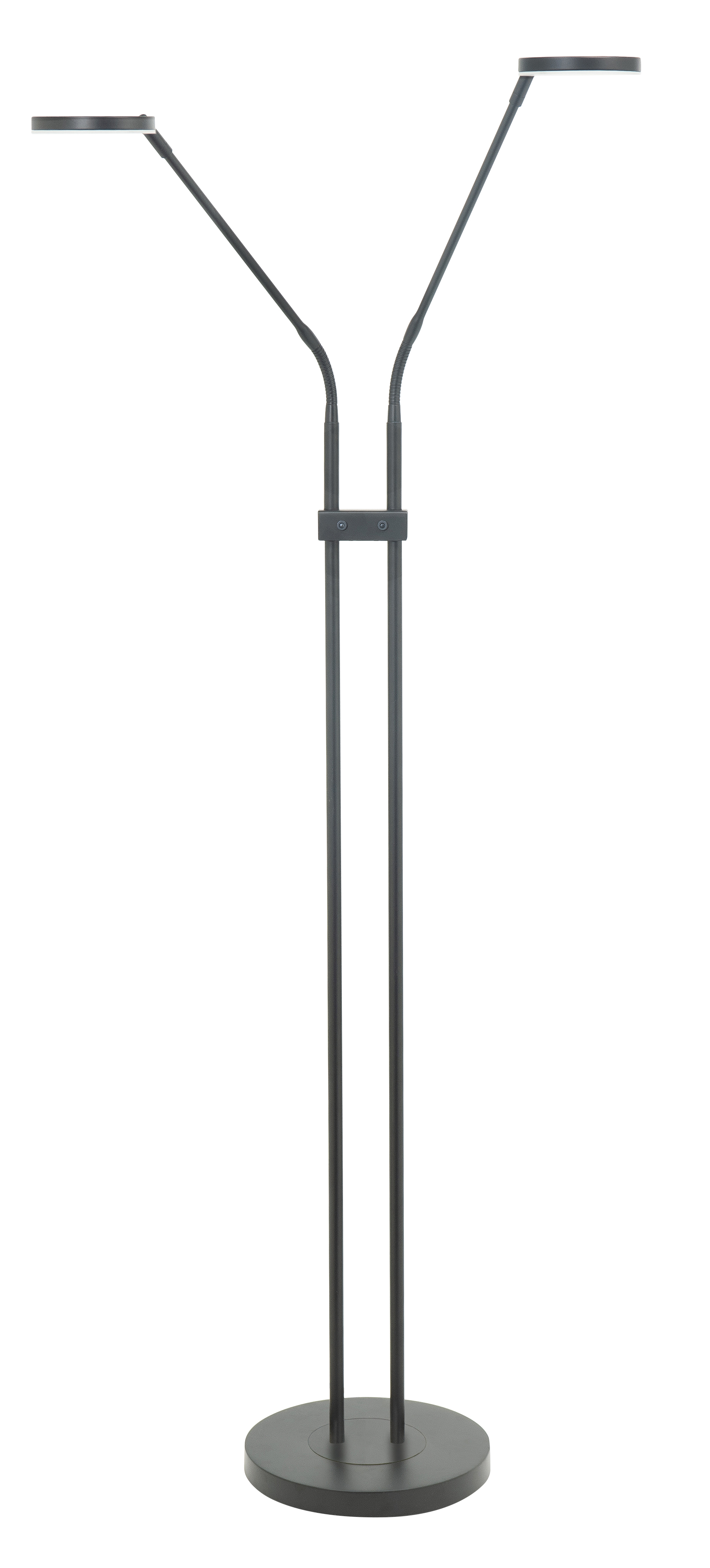 Vloerlamp Palma zwart 2 lichtpunten