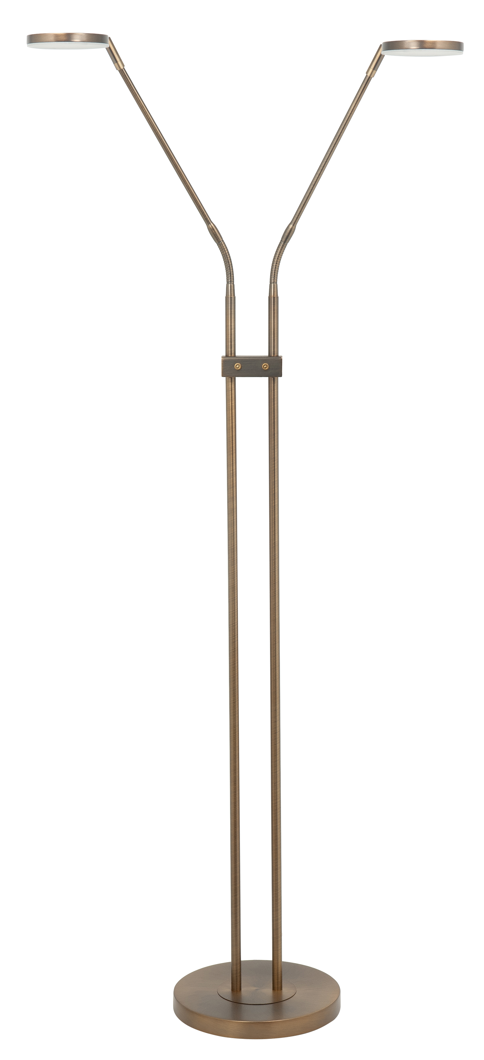 Vloerlamp Palma brons 2 lichtpunten