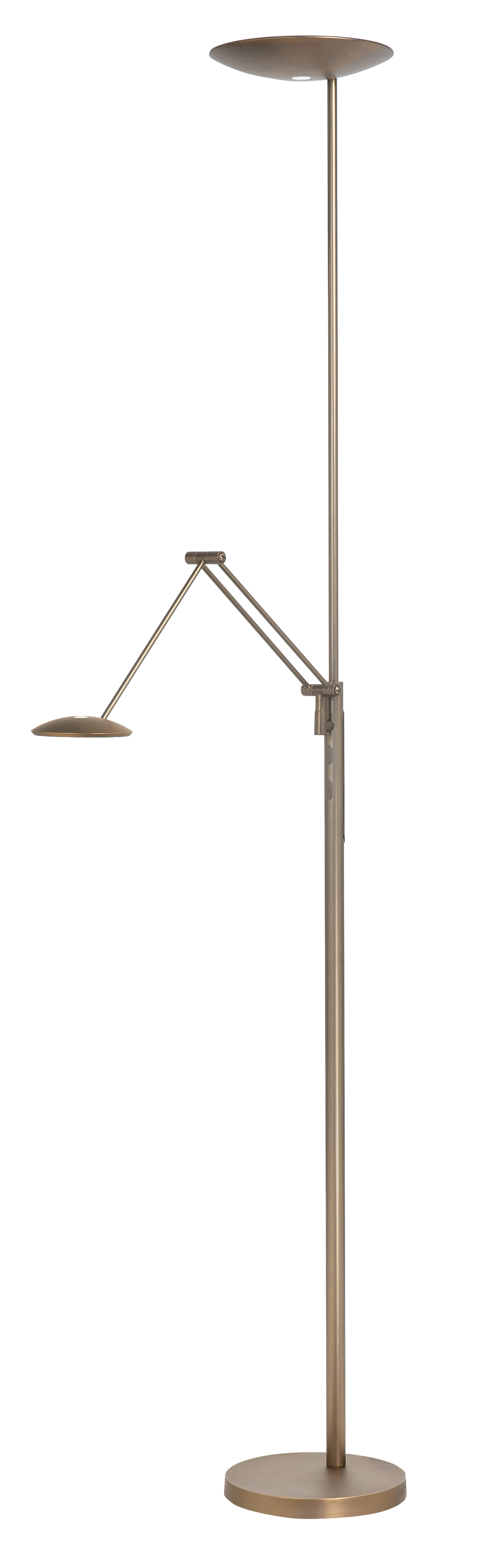 Vloerlamp New Roma brons met spot