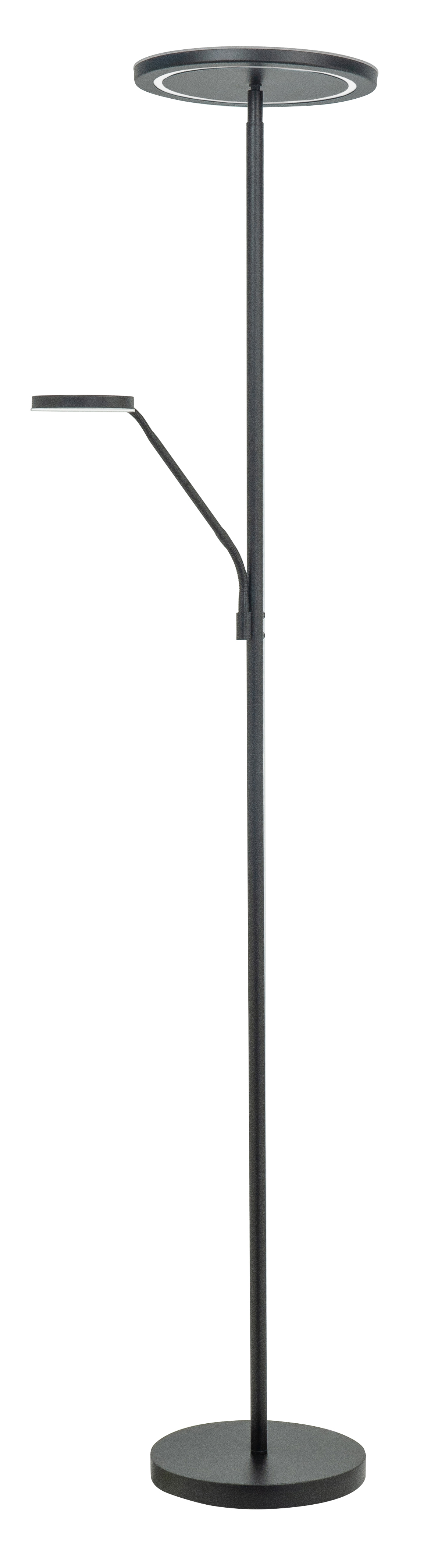 Vloerlamp Alicante zwart met spot