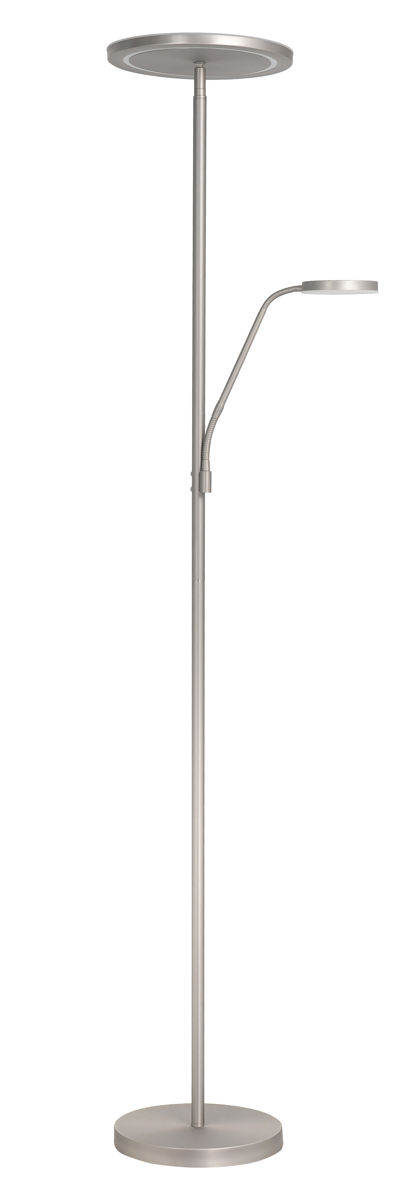 Vloerlamp Alicante nikkel met spot