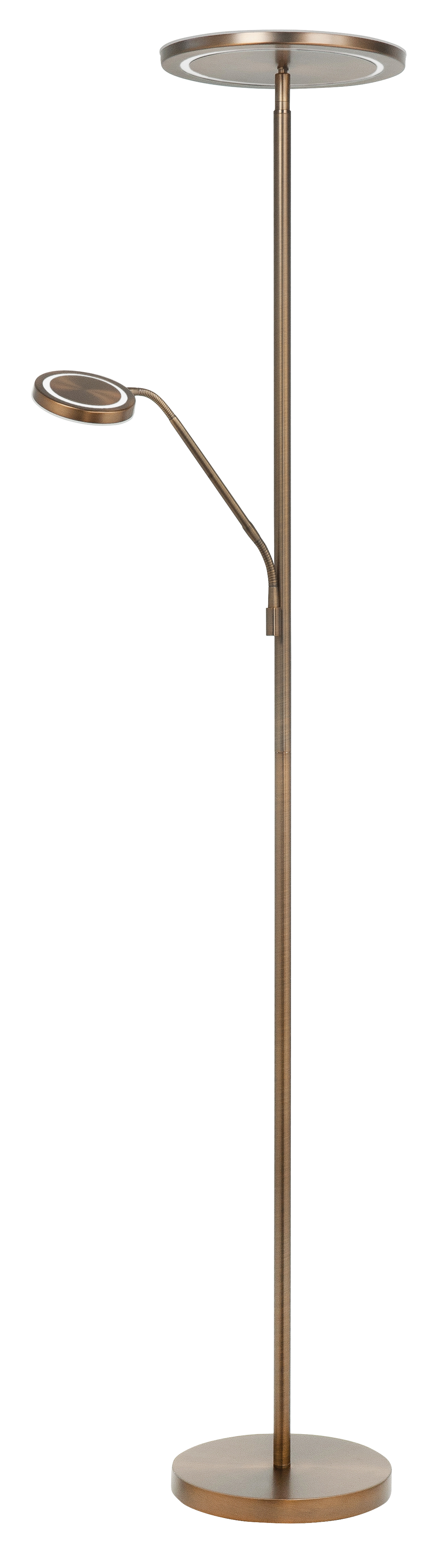 Vloerlamp Alicante brons met spot
