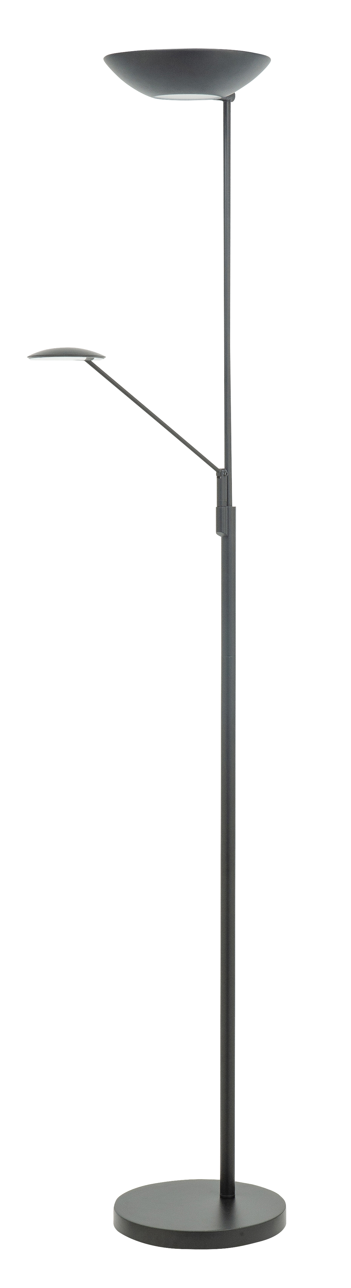 Vloerlamp Bilbao zwart met spot