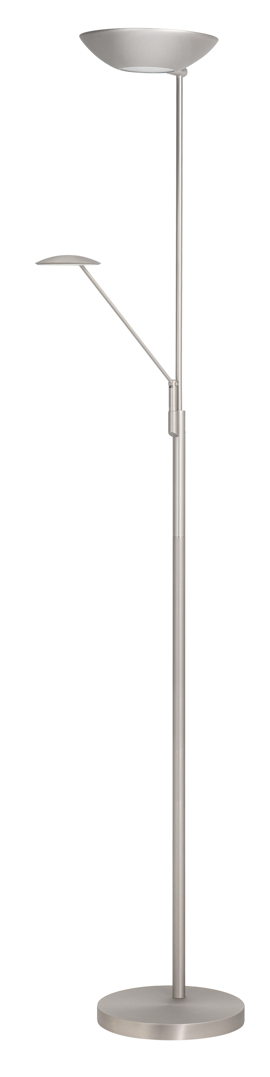 Vloerlamp Bilbao nikkel met spot