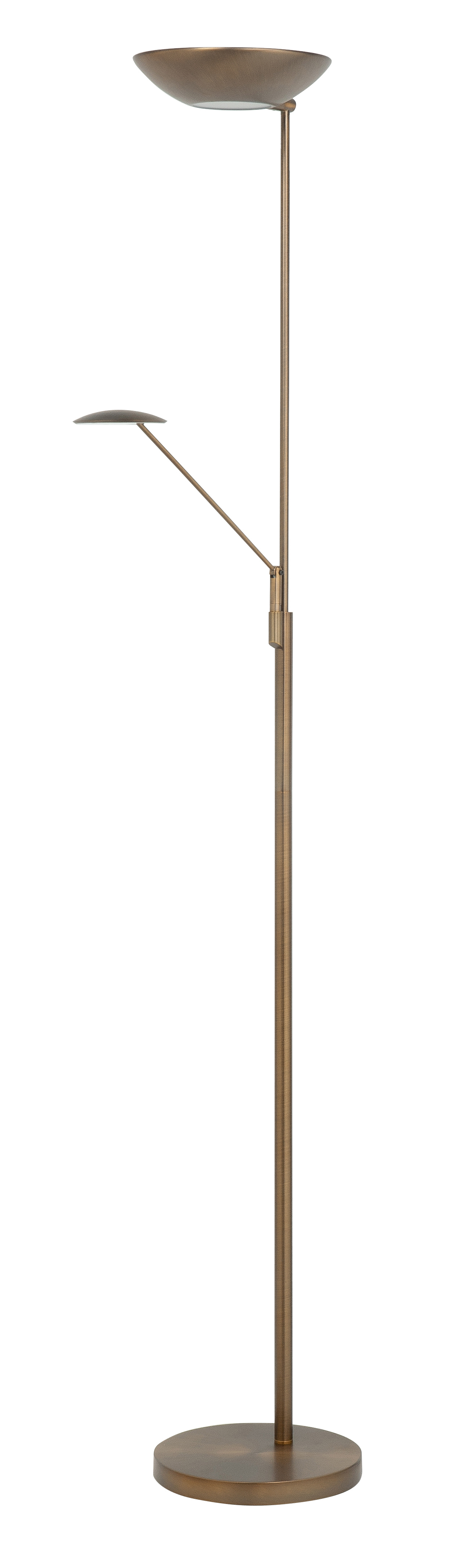 Vloerlamp Bilbao brons met spot