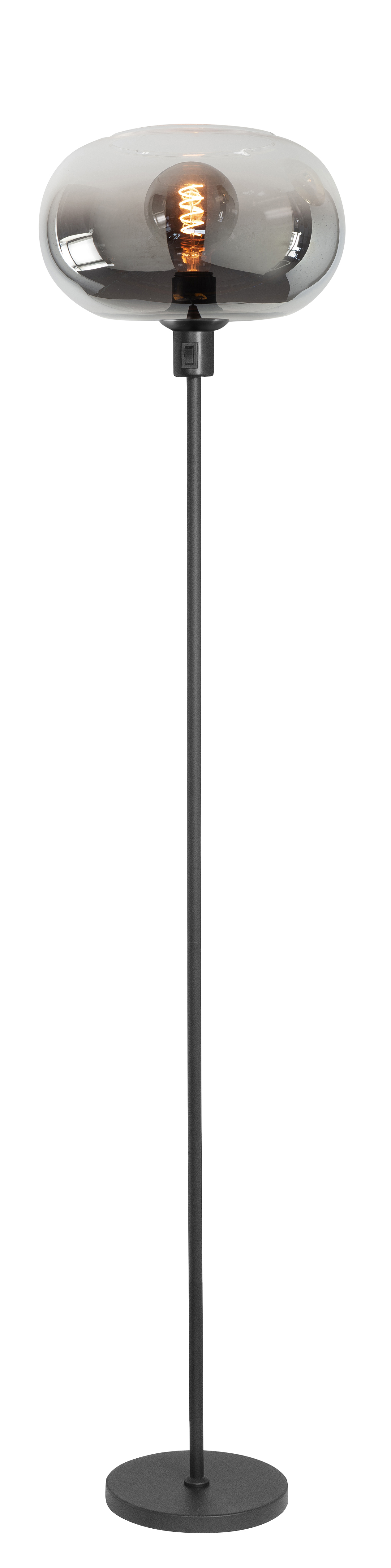 Vloerlamp Bellini zwart + smoke glas