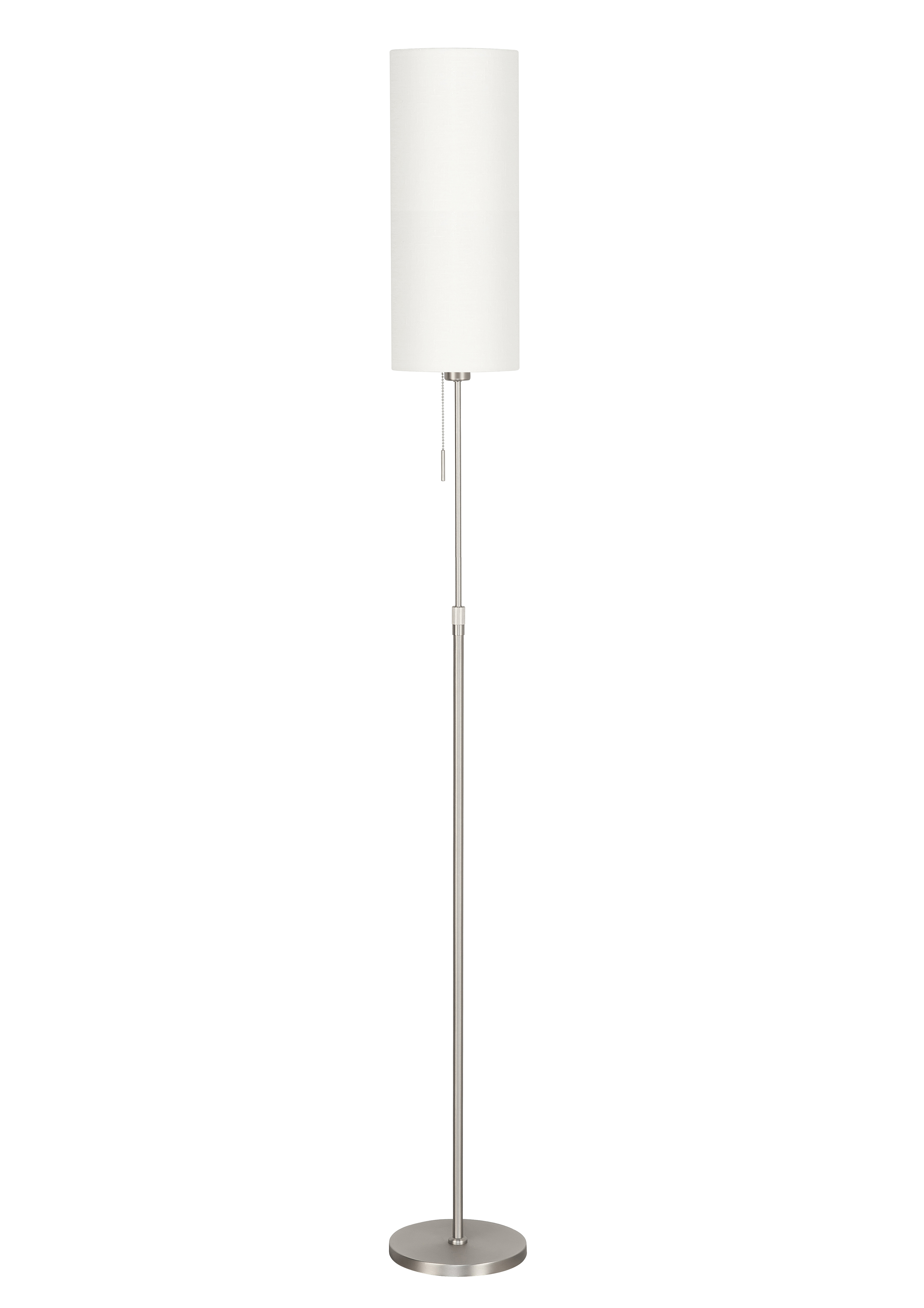Vloerlamp Corona nikkel wit