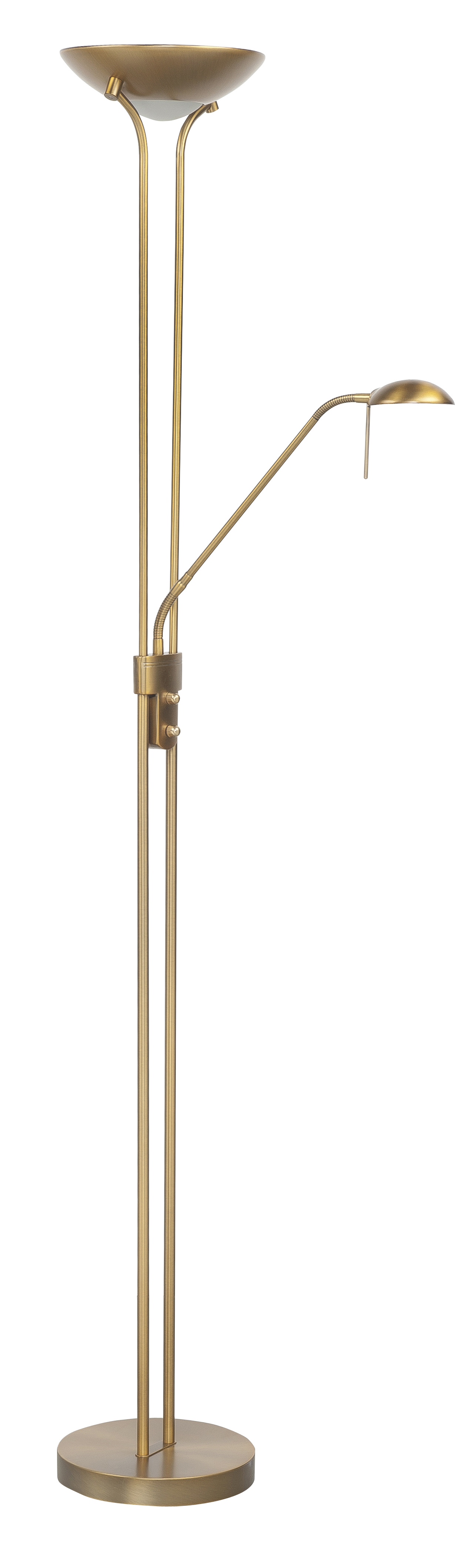 Vloerlamp New Luna brons met spot