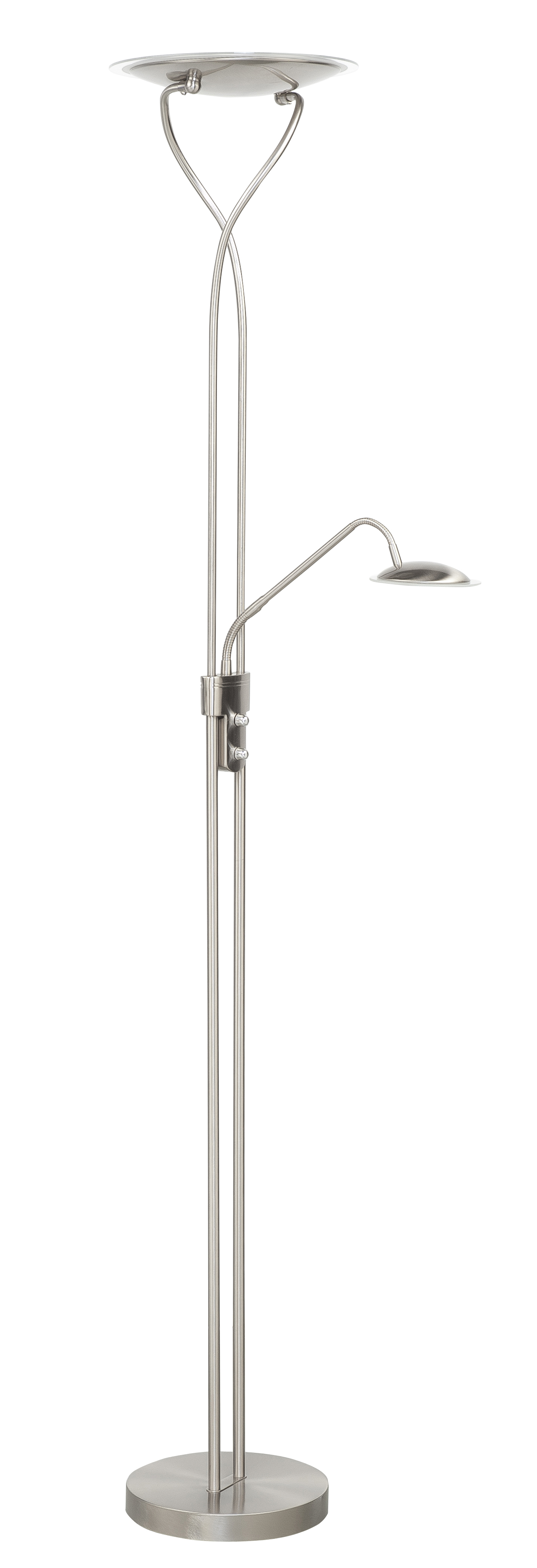 Vloerlamp New Empoli nikkel met spot