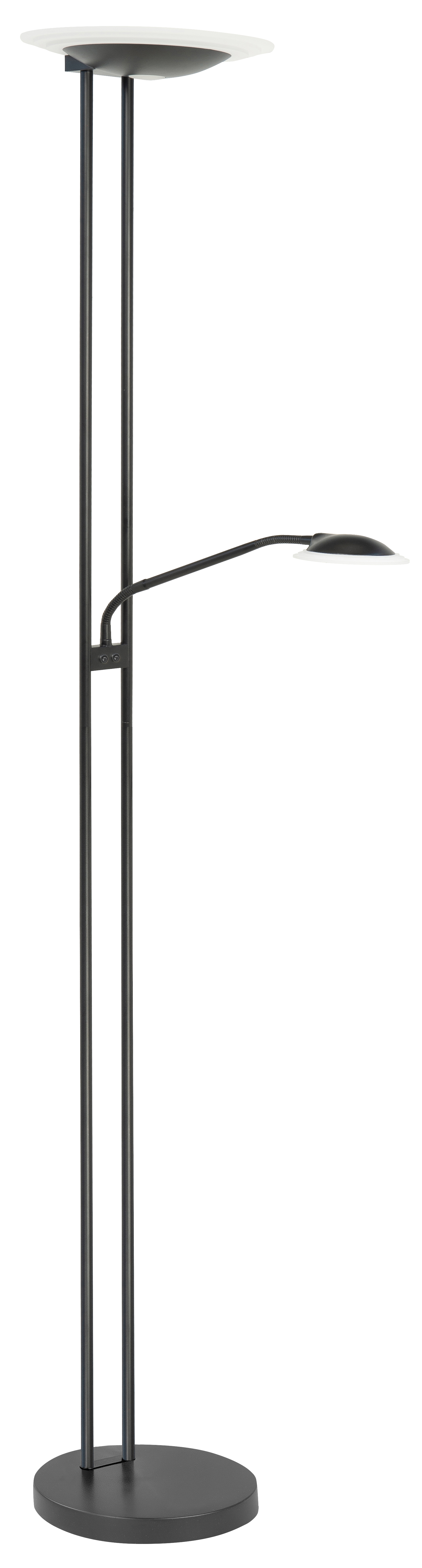 Vloerlamp Biarritz zwart met spot