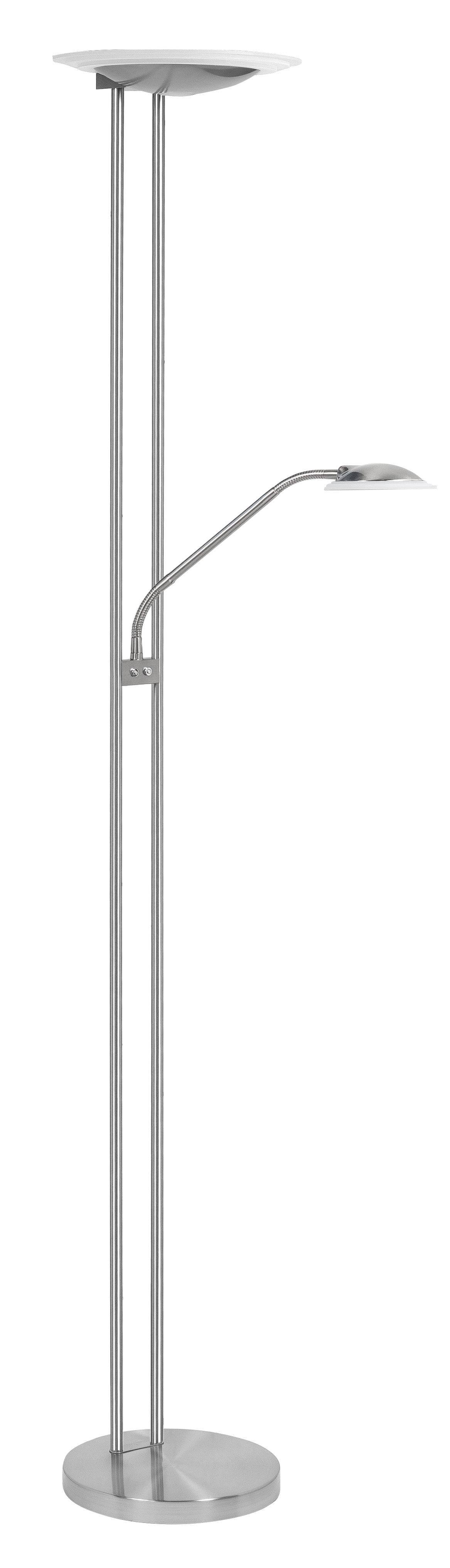 Vloerlamp Biarritz nikkel met spot