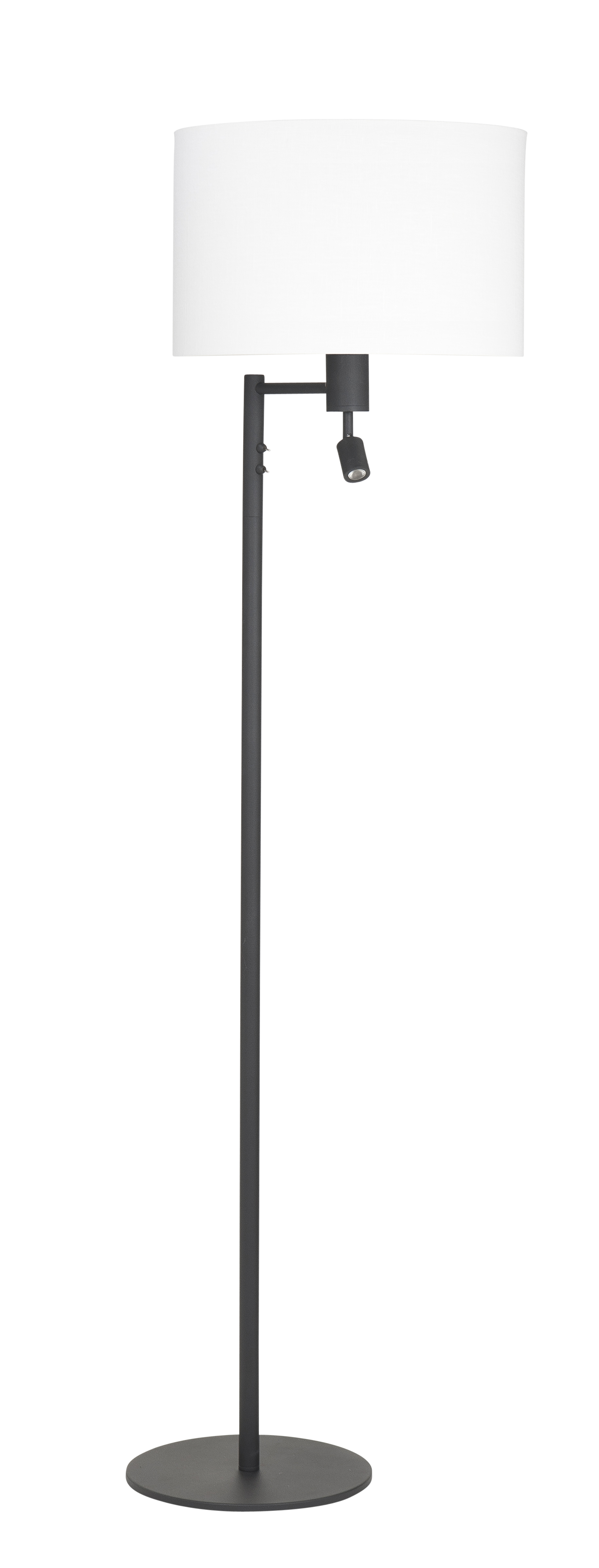 Vloerlamp Havana zwart met spot