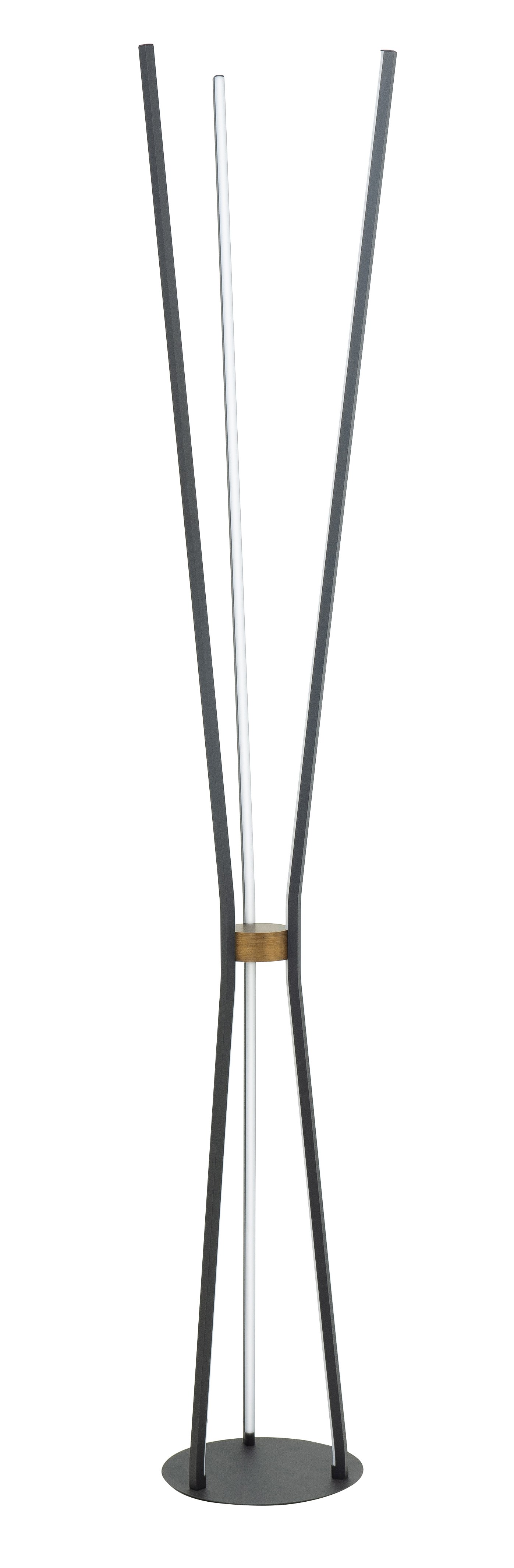 Vloerlamp Forli zwart + brons