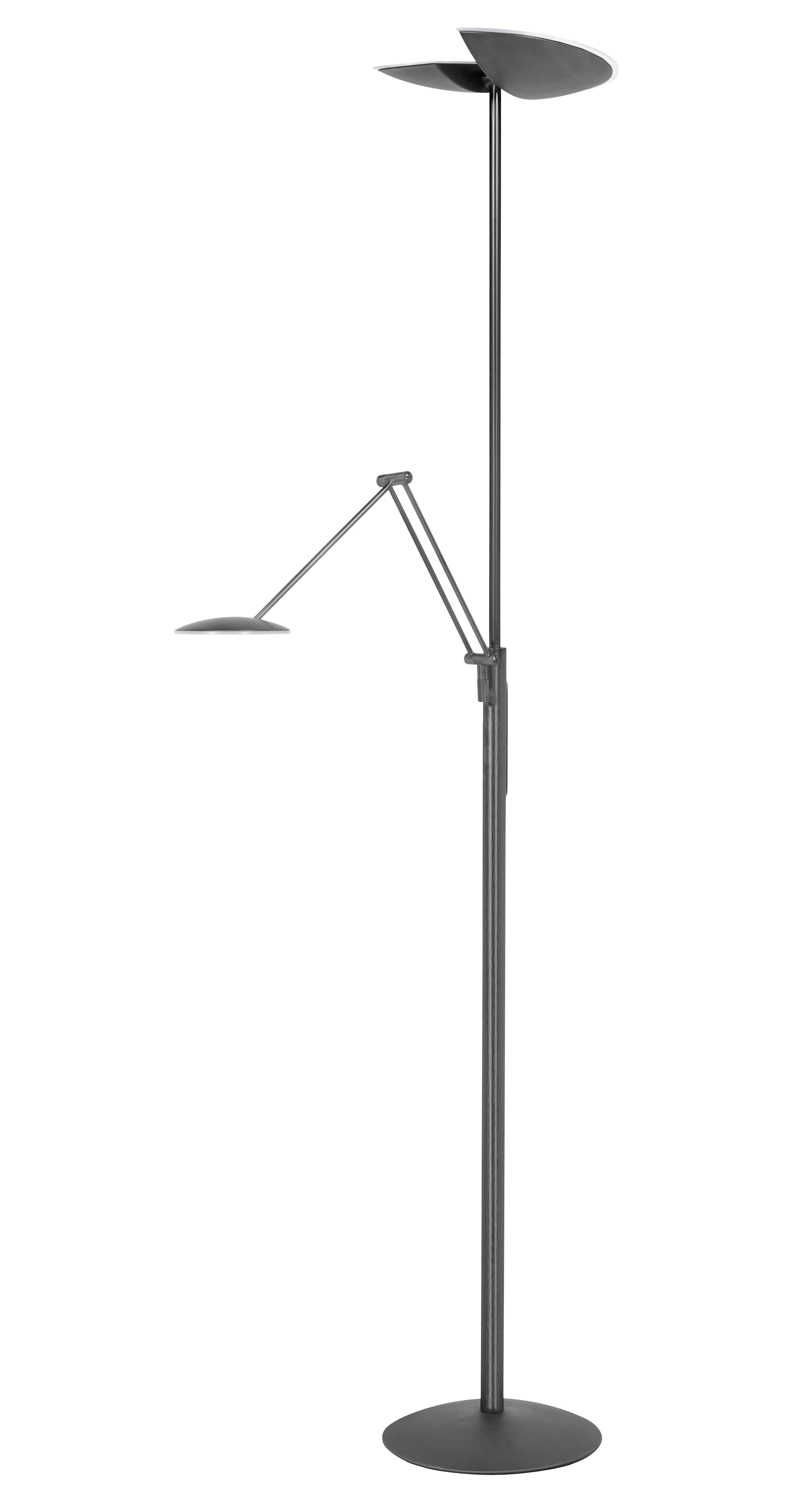 Vloerlamp Sapporo zwart met spot