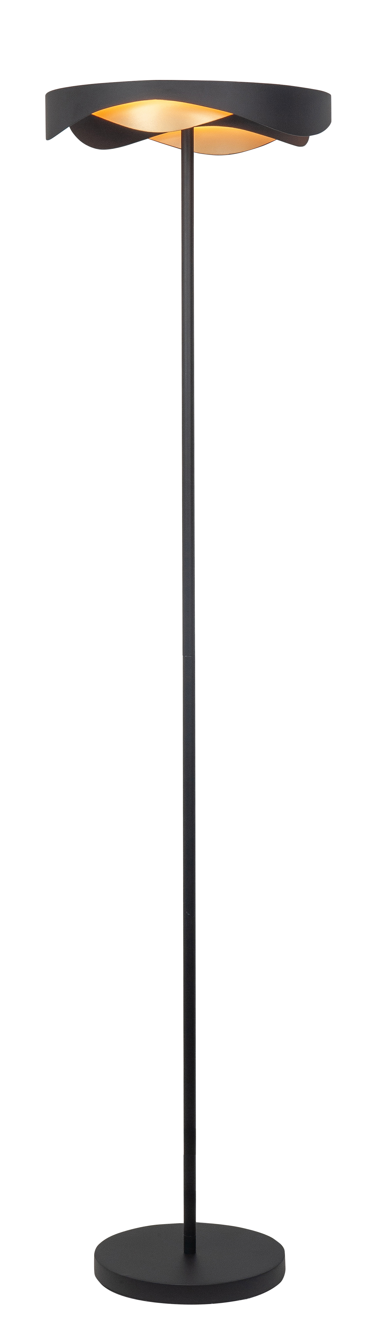 Vloerlamp Ascoli zwart + goud