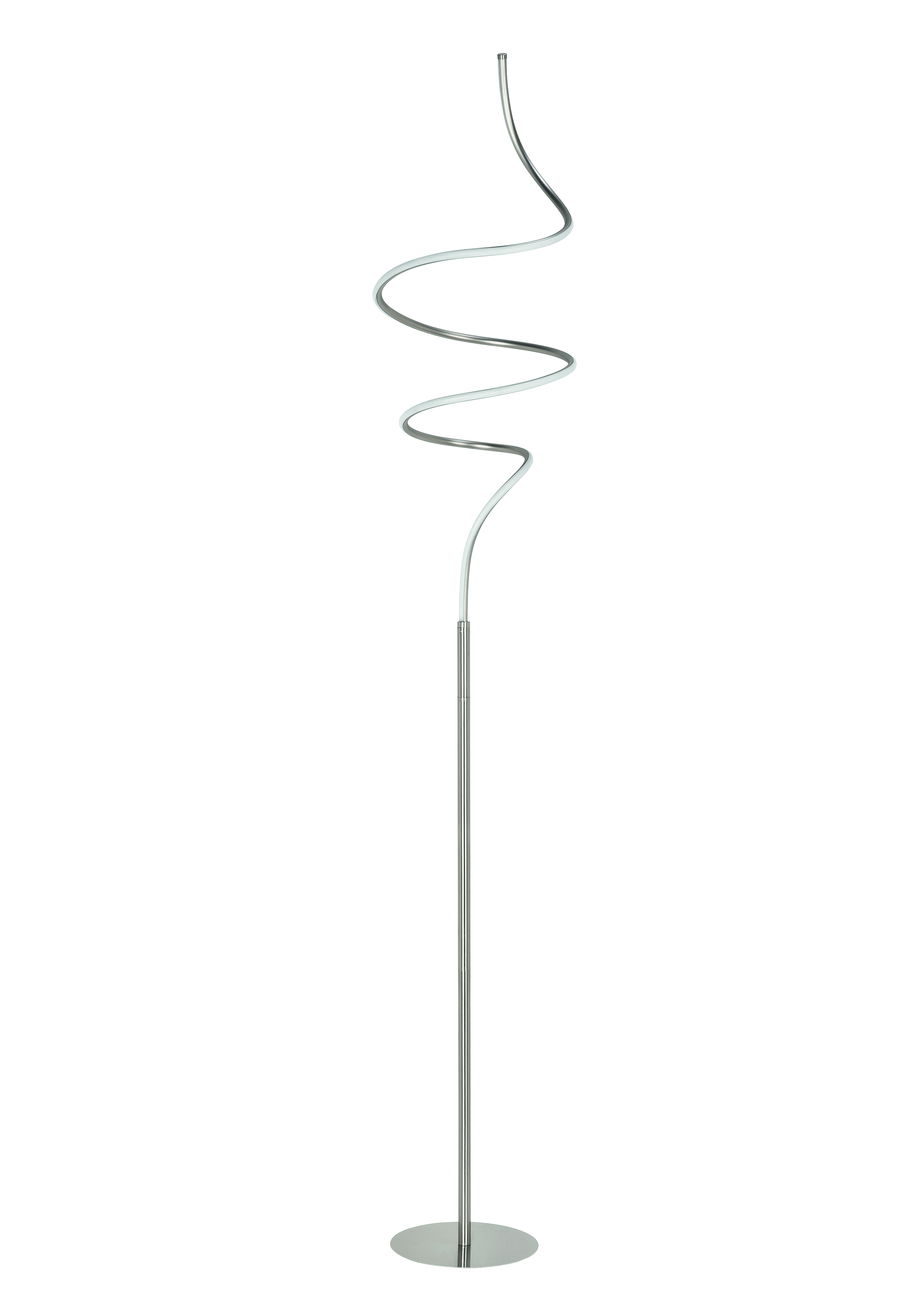 Vloerlamp Curle nikkel