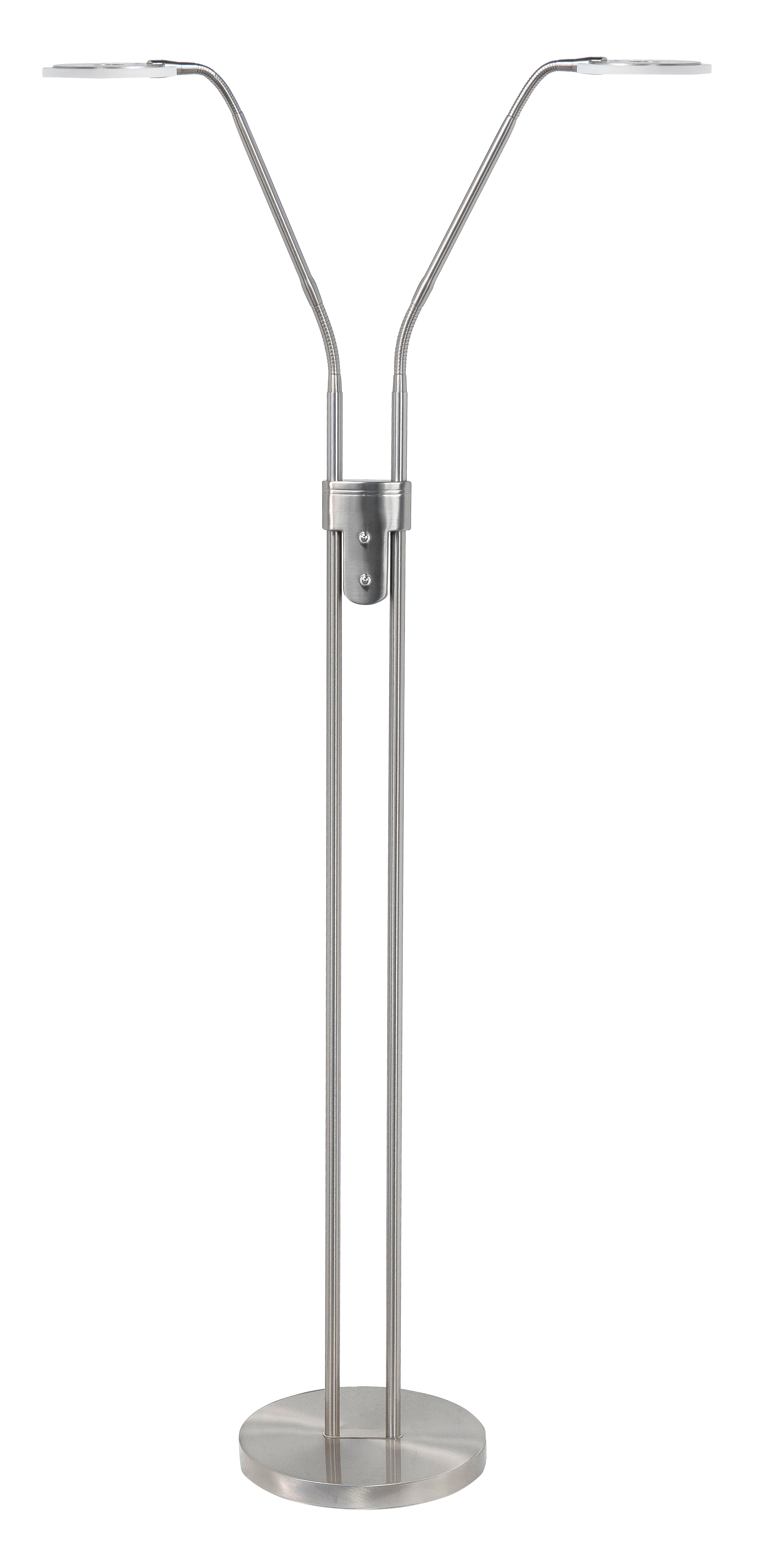 Vloerlamp Rodeo nikkel 2 lichtpunten