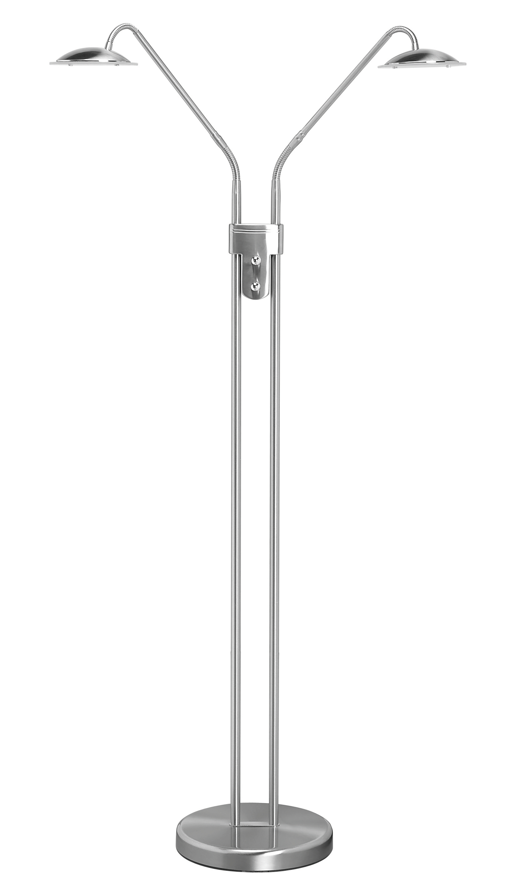 Vloerlamp Jupiter nikkel 2 lichtpunten