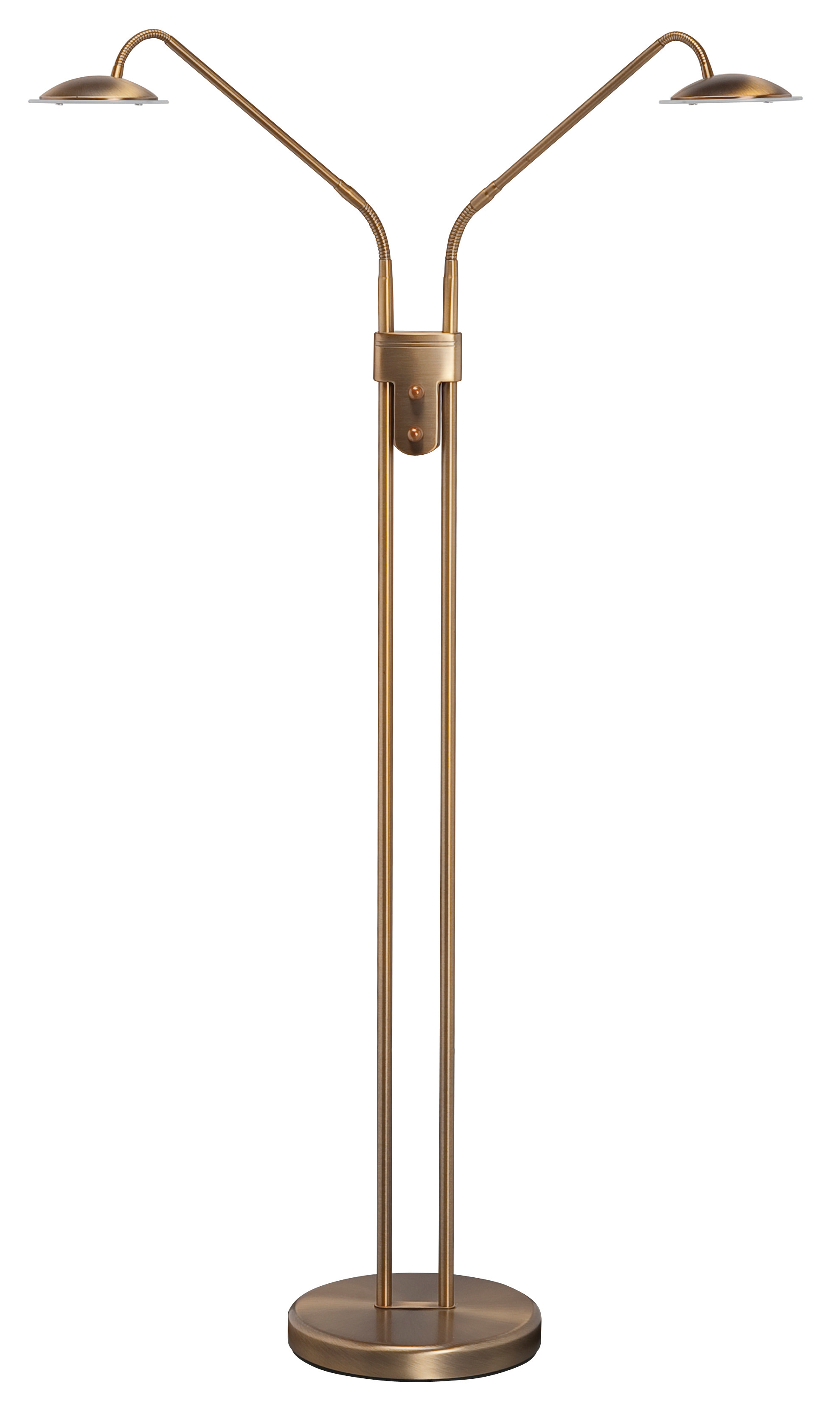 Vloerlamp Jupiter brons 2 lichtpunten