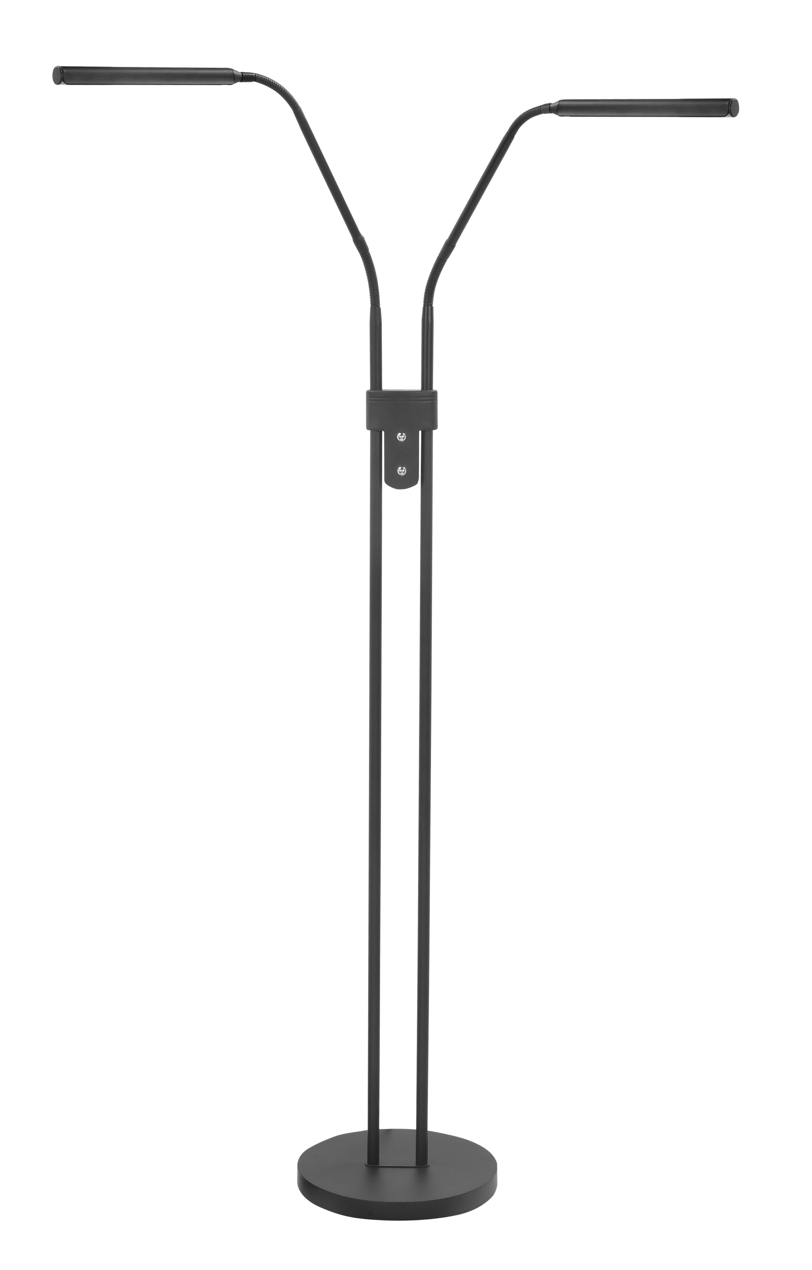 Vloerlamp Murcia zwart 2 lichtpunten