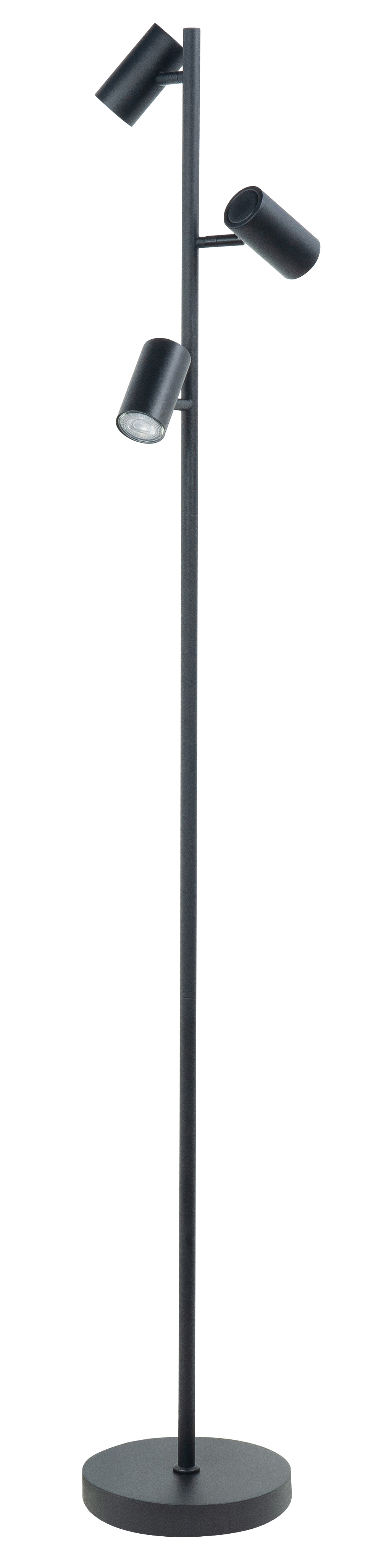 Vloerlamp Burgos zwart 3 lichtpunten
