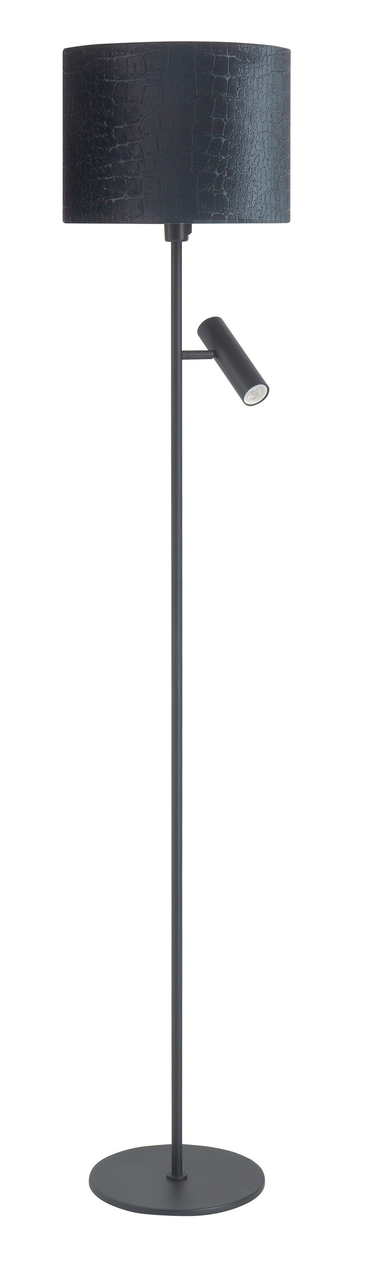 Vloerlamp Trend zwart met spot