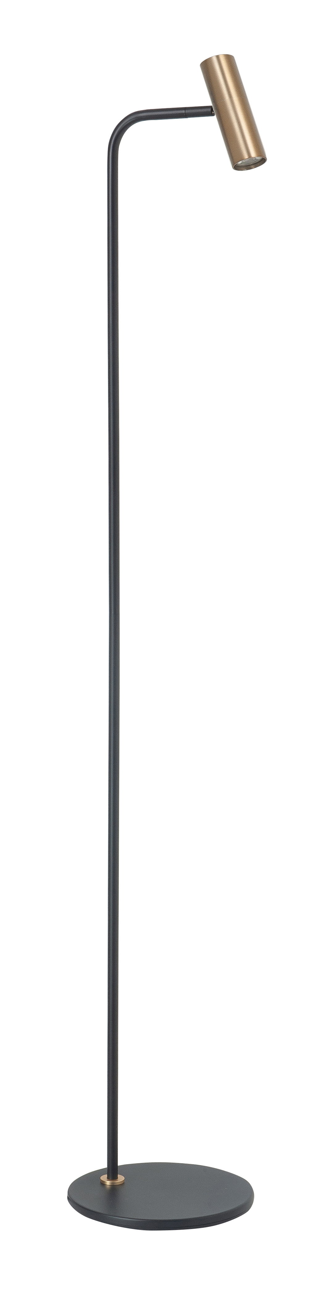 Vloerlamp Trend zwart + messing