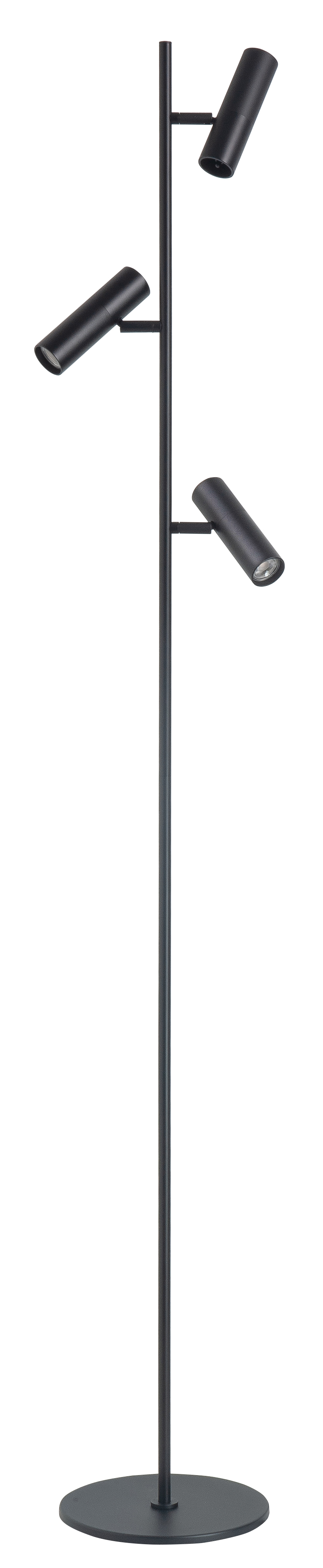 Vloerlamp Trend zwart 3 lichtpunten