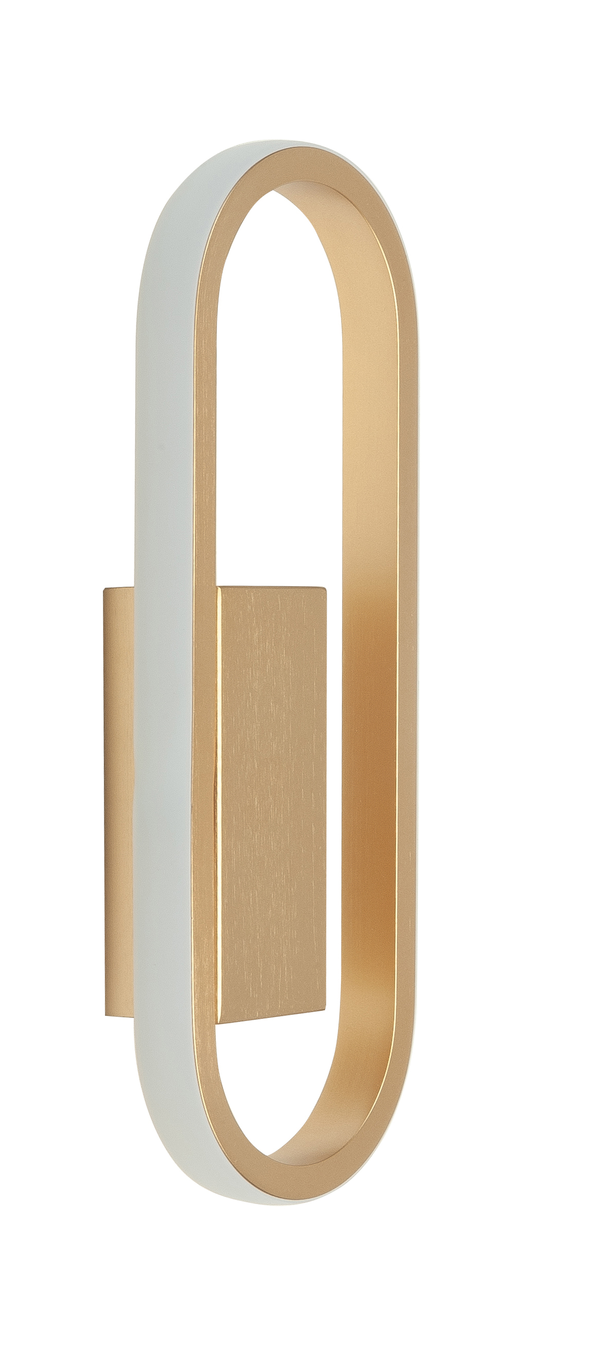 Wandlamp Anello zwart + messing