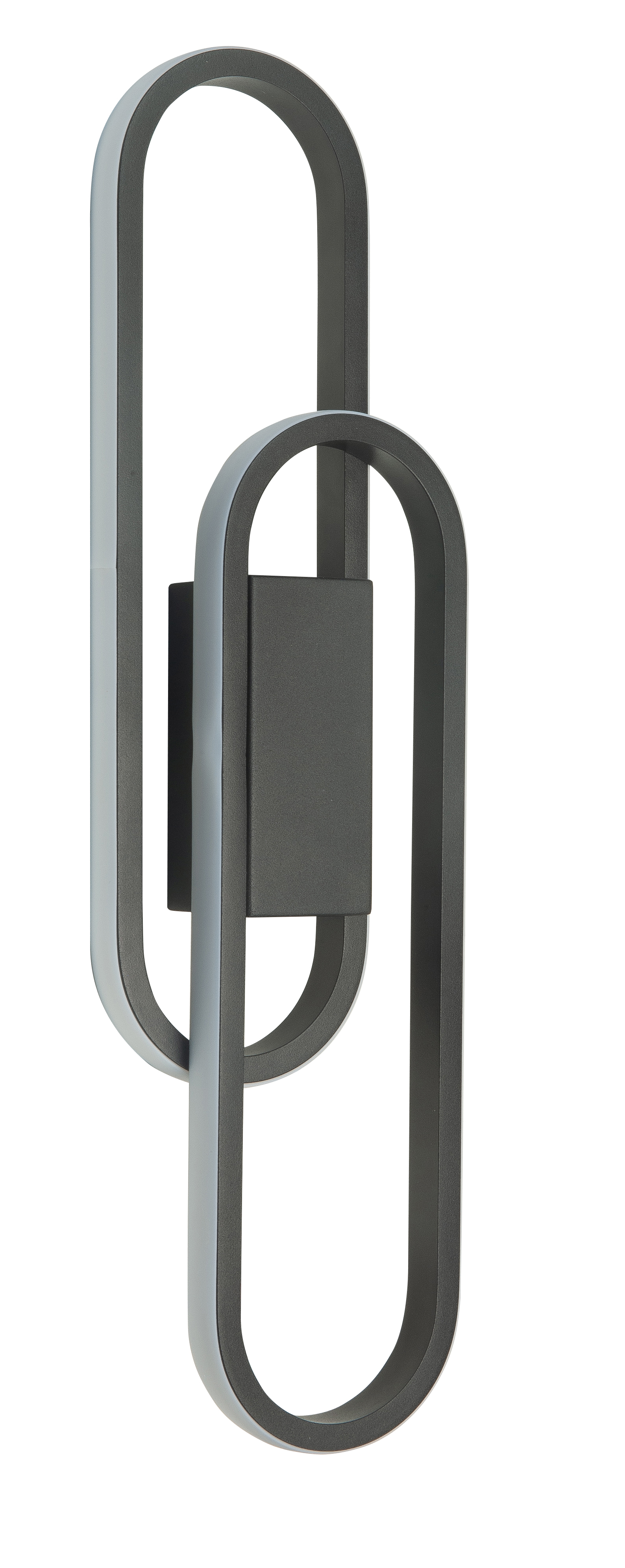 Wandlamp Anello zwart dubbel ovaal