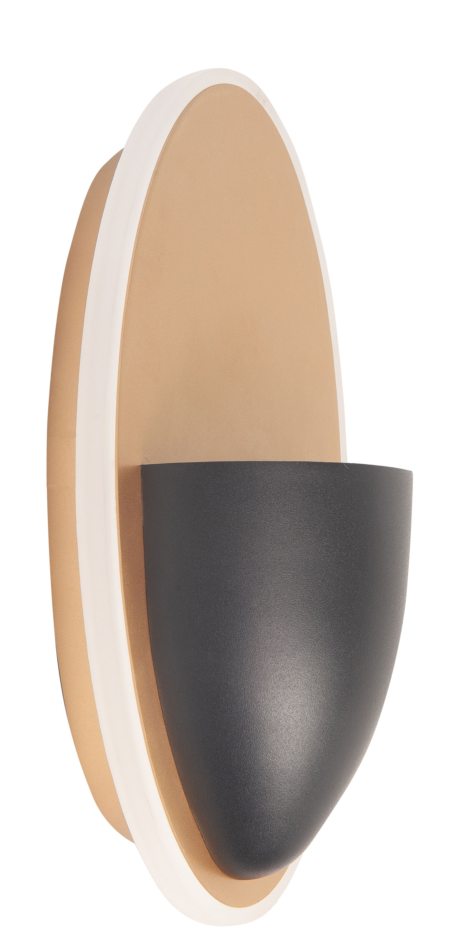 Wandlamp Pisa zwart + messing