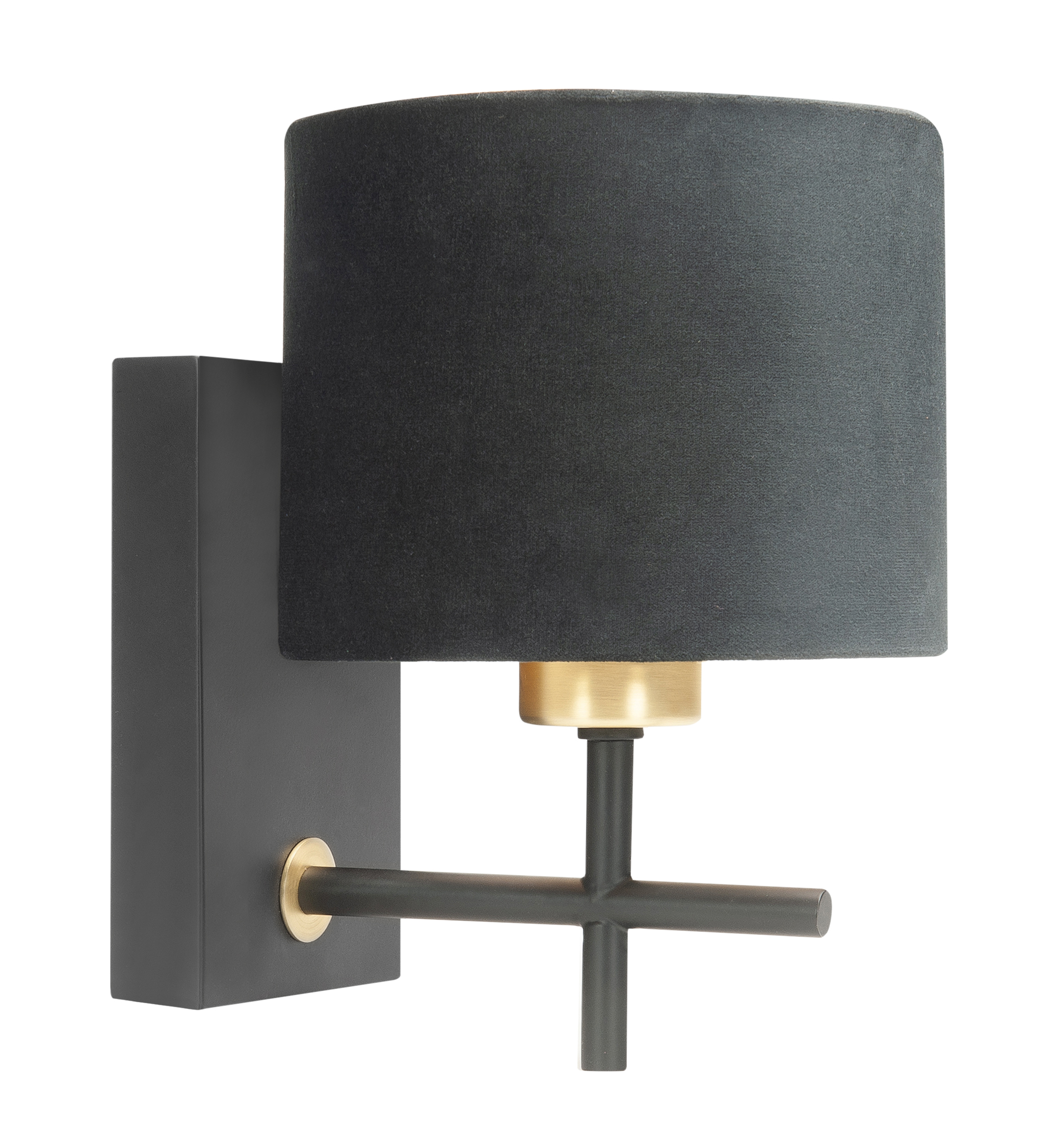 Wandlamp Torcia zwart + goud
