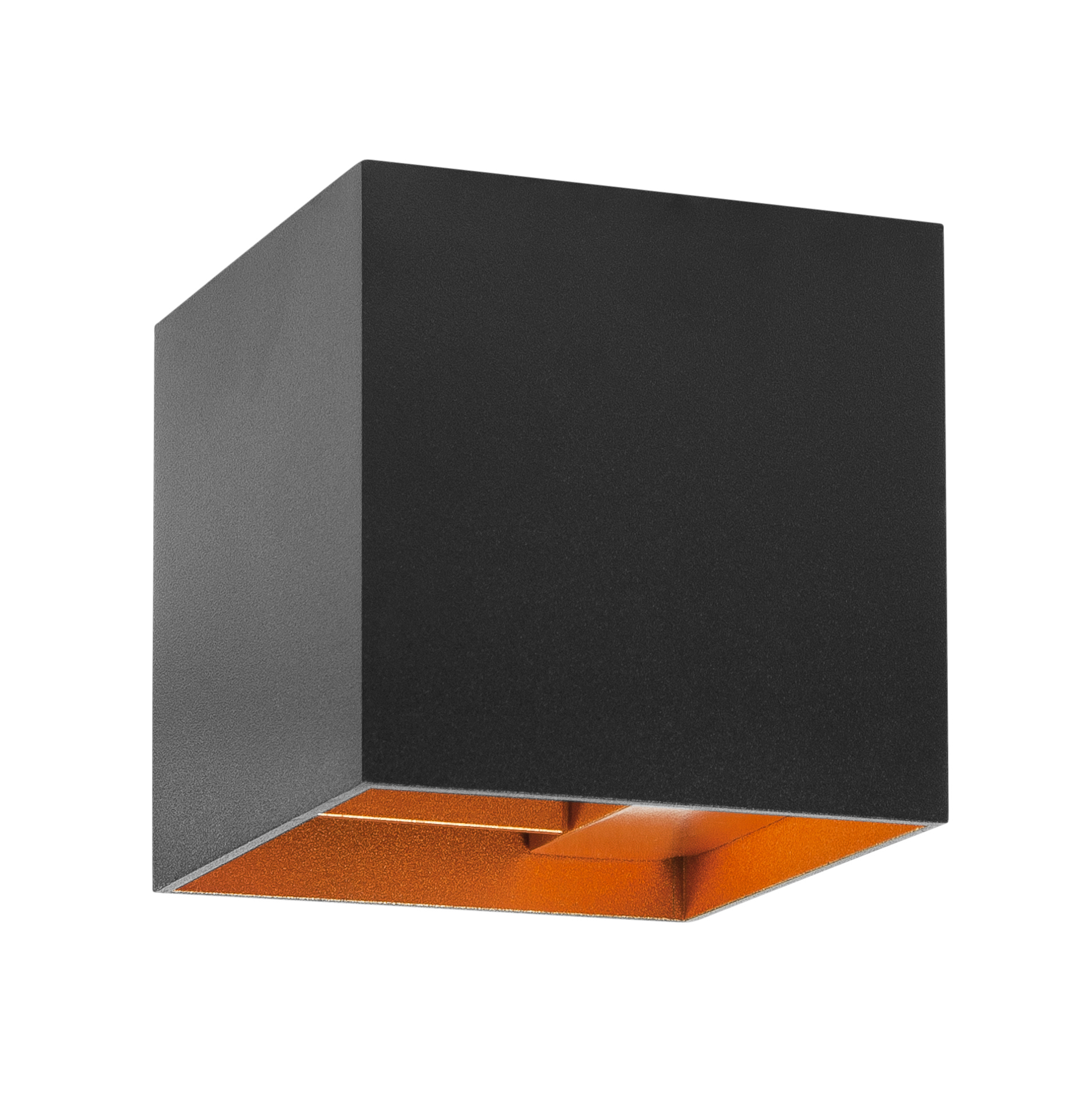 Wandlamp Square zwart + goud