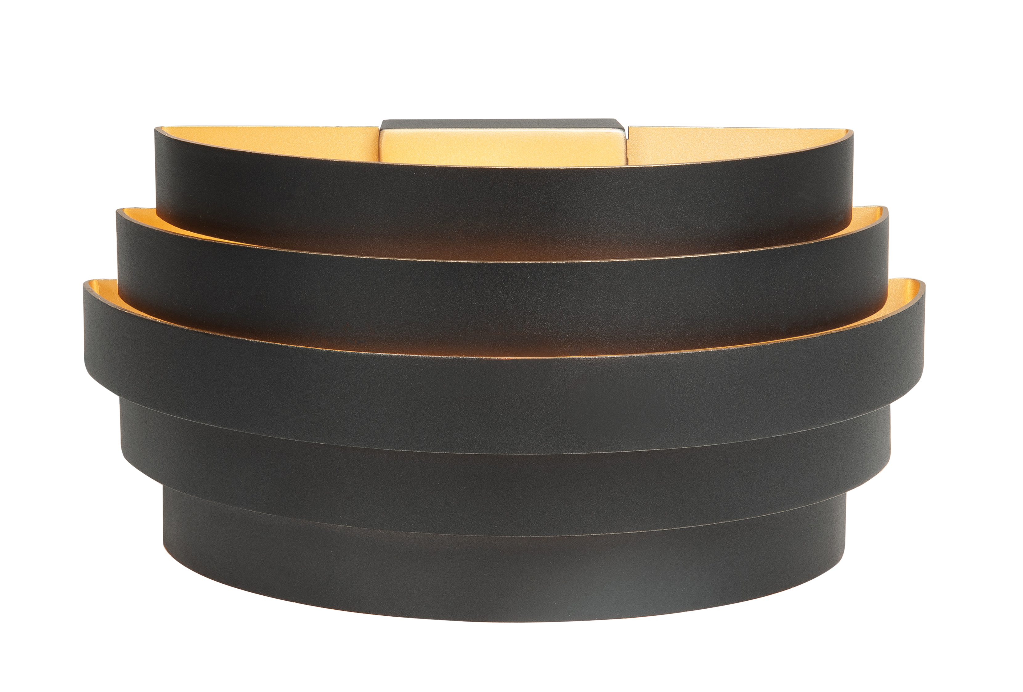 Wandlamp Scudo zwart + goud 66cm