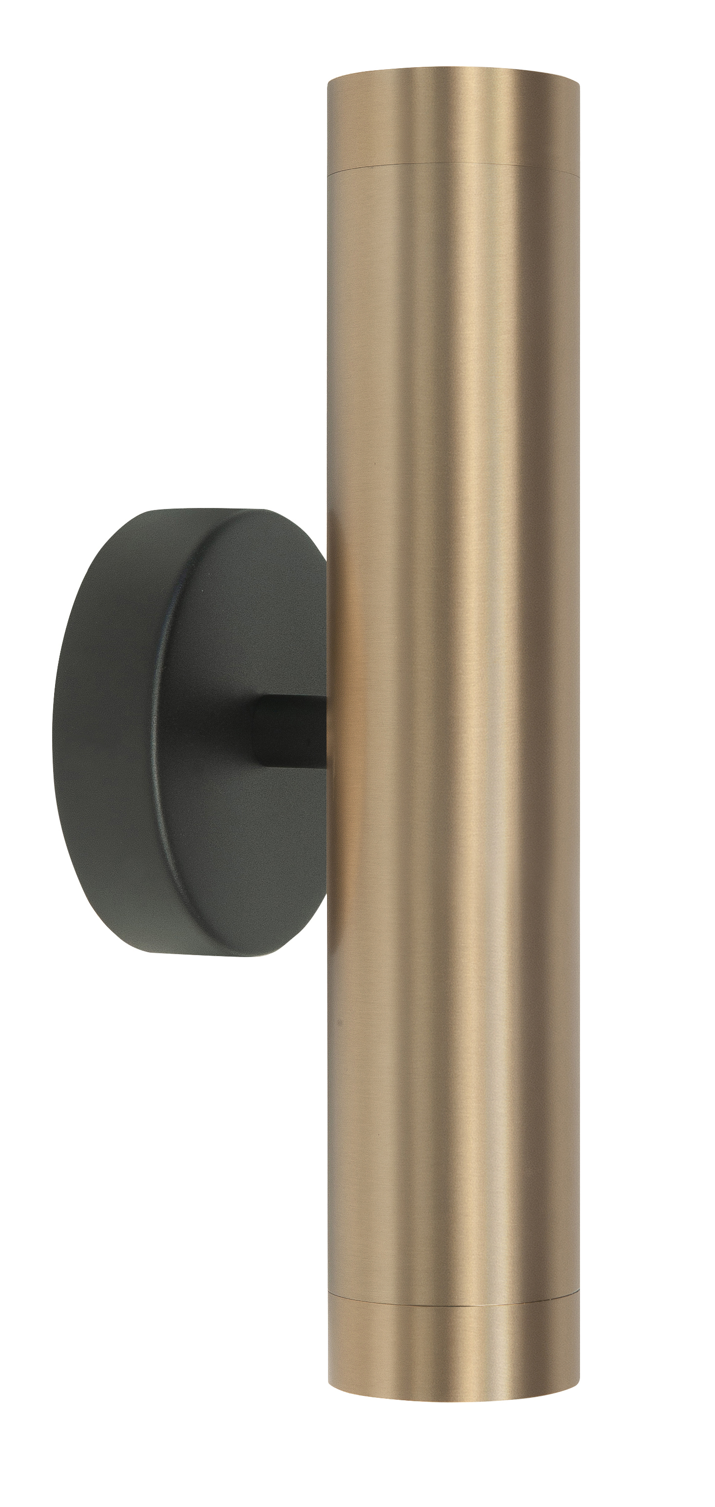 Wandlamp Perugia zwart + messing