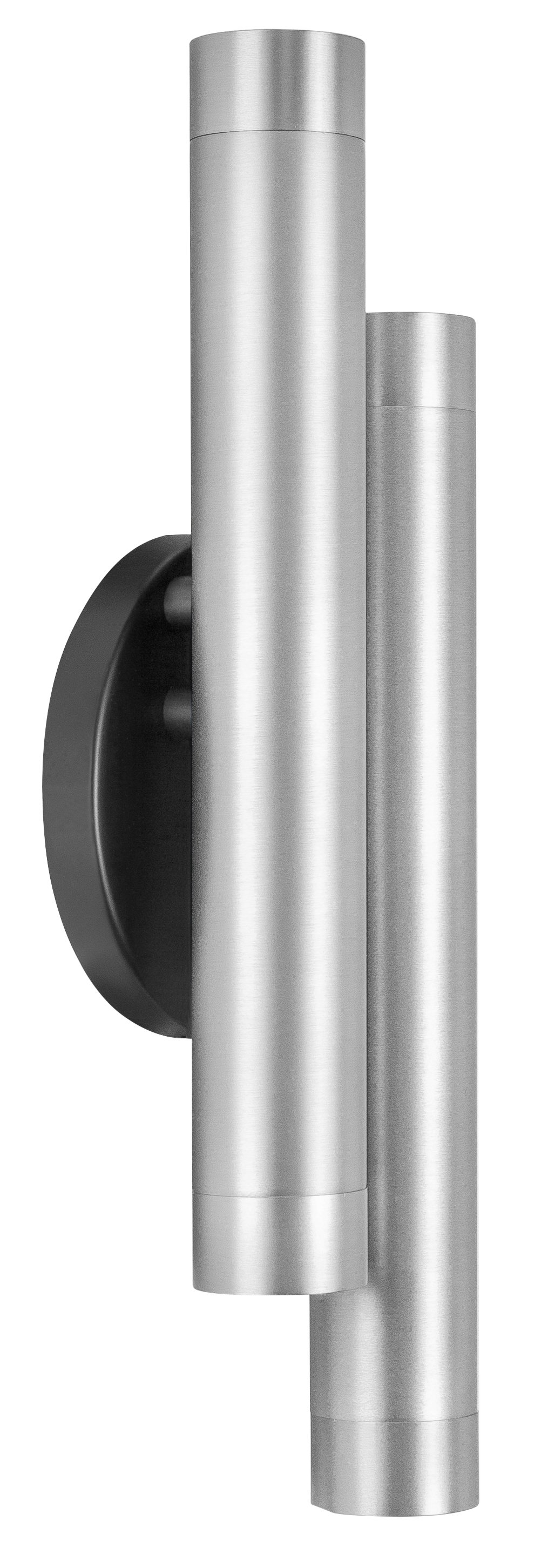 Wandlamp Trend nikkel + zwart 2 lichtpunten