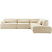Elementenbank rechts Solenia ecru met lendekussens