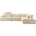 Elementenbank rechts Solenia ecru met lendekussens