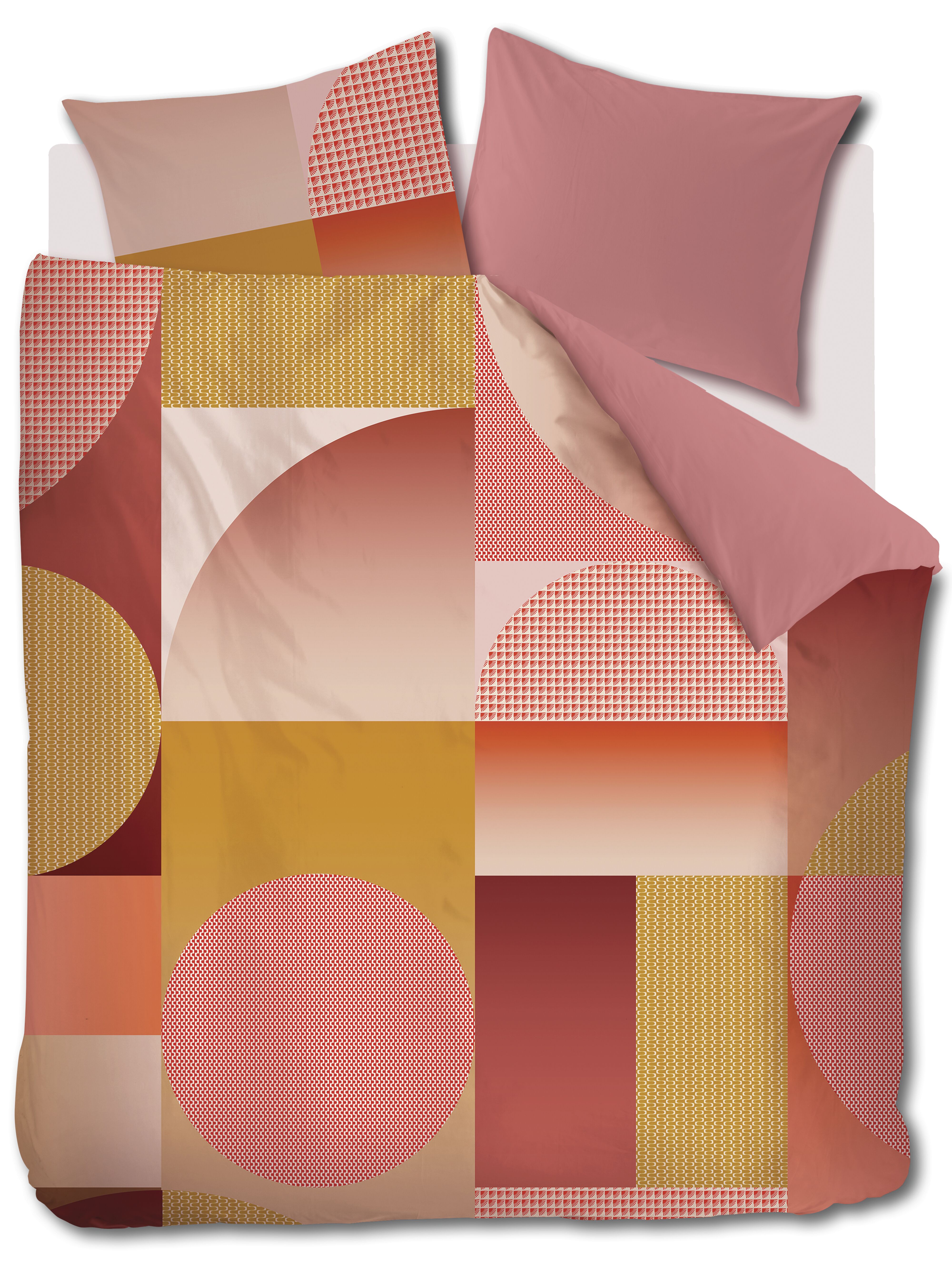 Dekbedovertrek Beddinghouse Sunset Boulevard Koraal 260 x 200/220 cm + 2x 60 x 70 cm