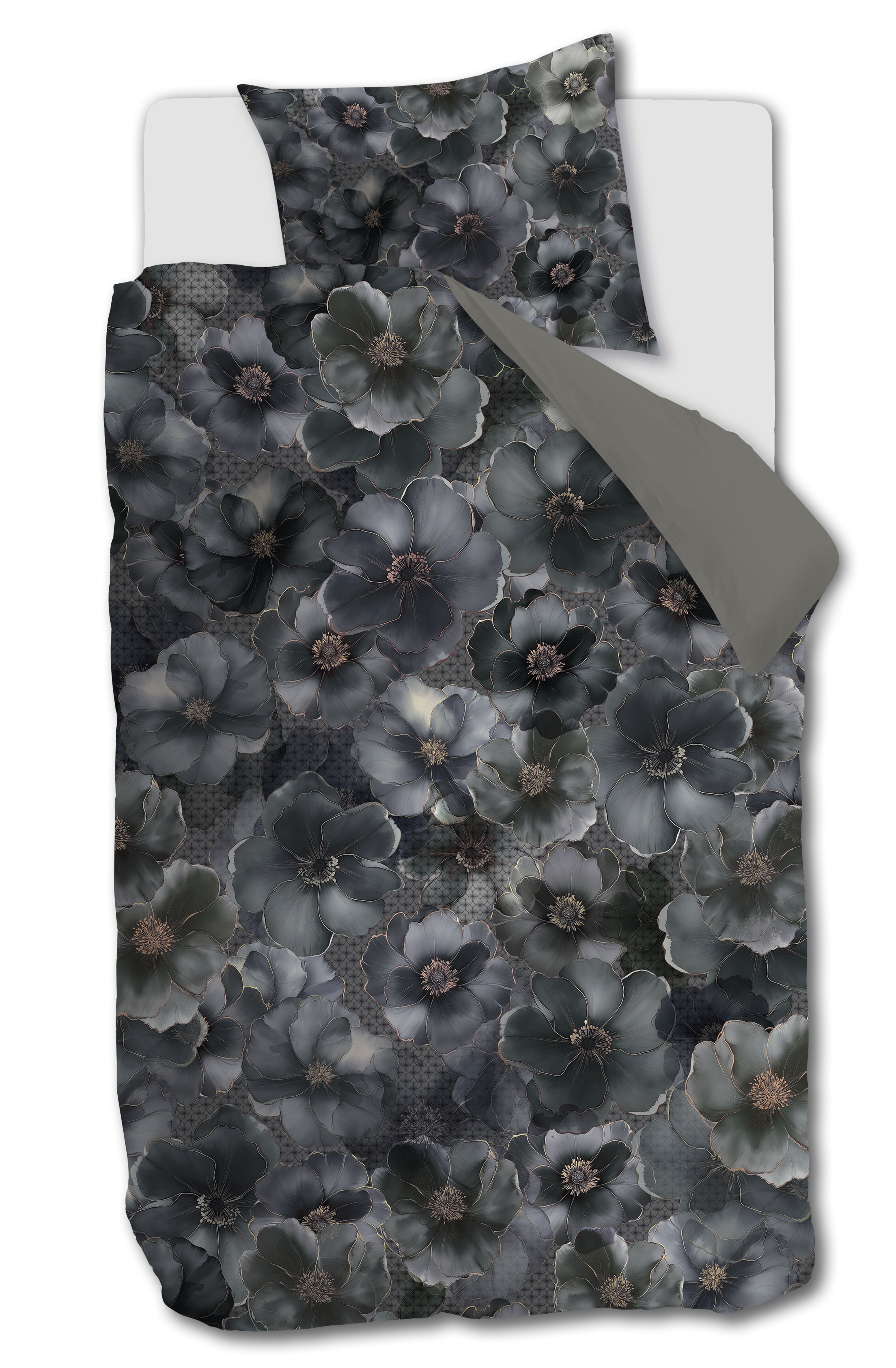 Dekbedovertrek Kardol decorum Grey Green 140 x 200/220 cm + 1x 60 x 70 cm