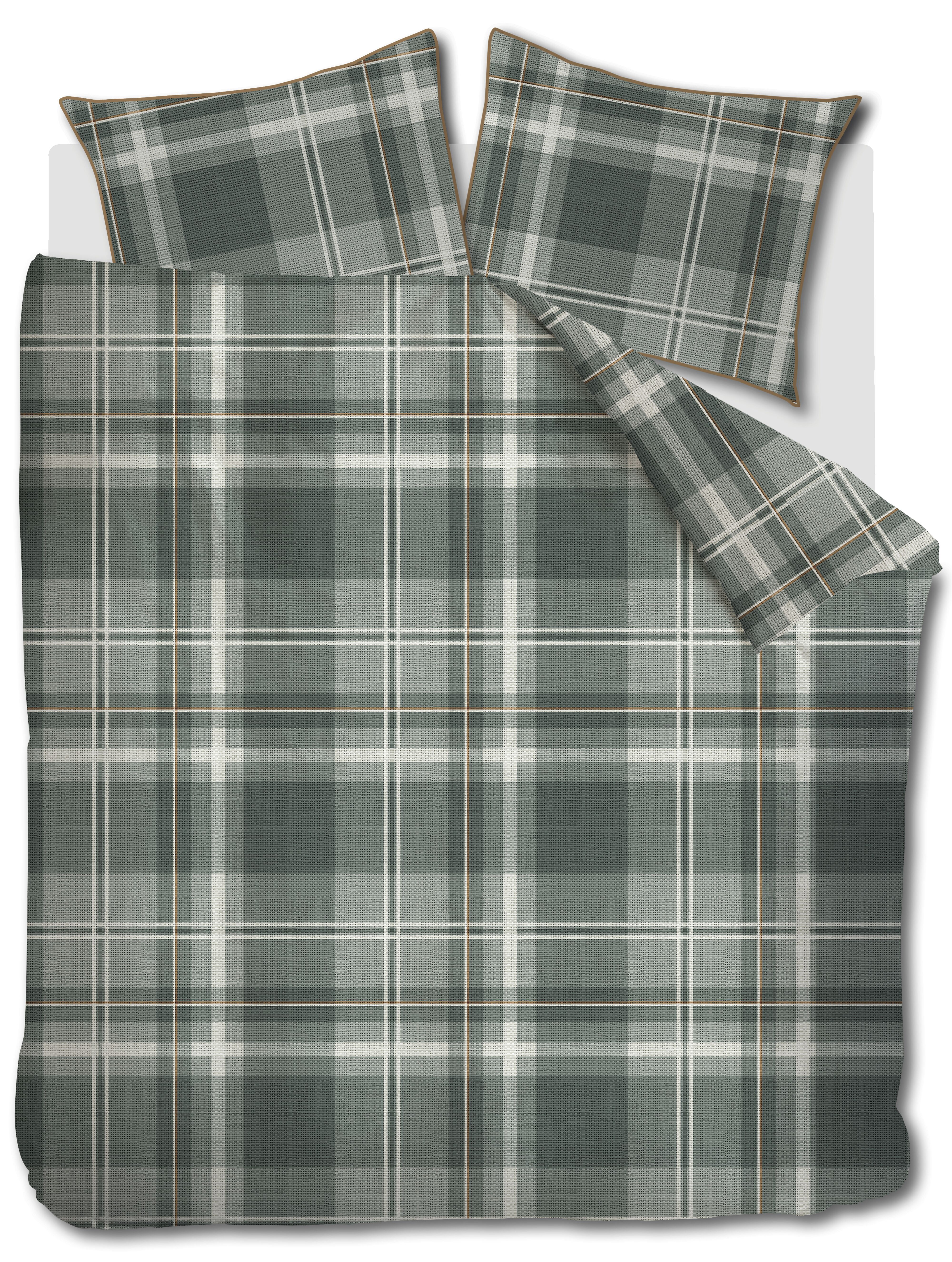 Dekbedovertrek Rivièra Maison Tartan Check Groen 200 x 200/220 cm + 2x 60 x 70 cm