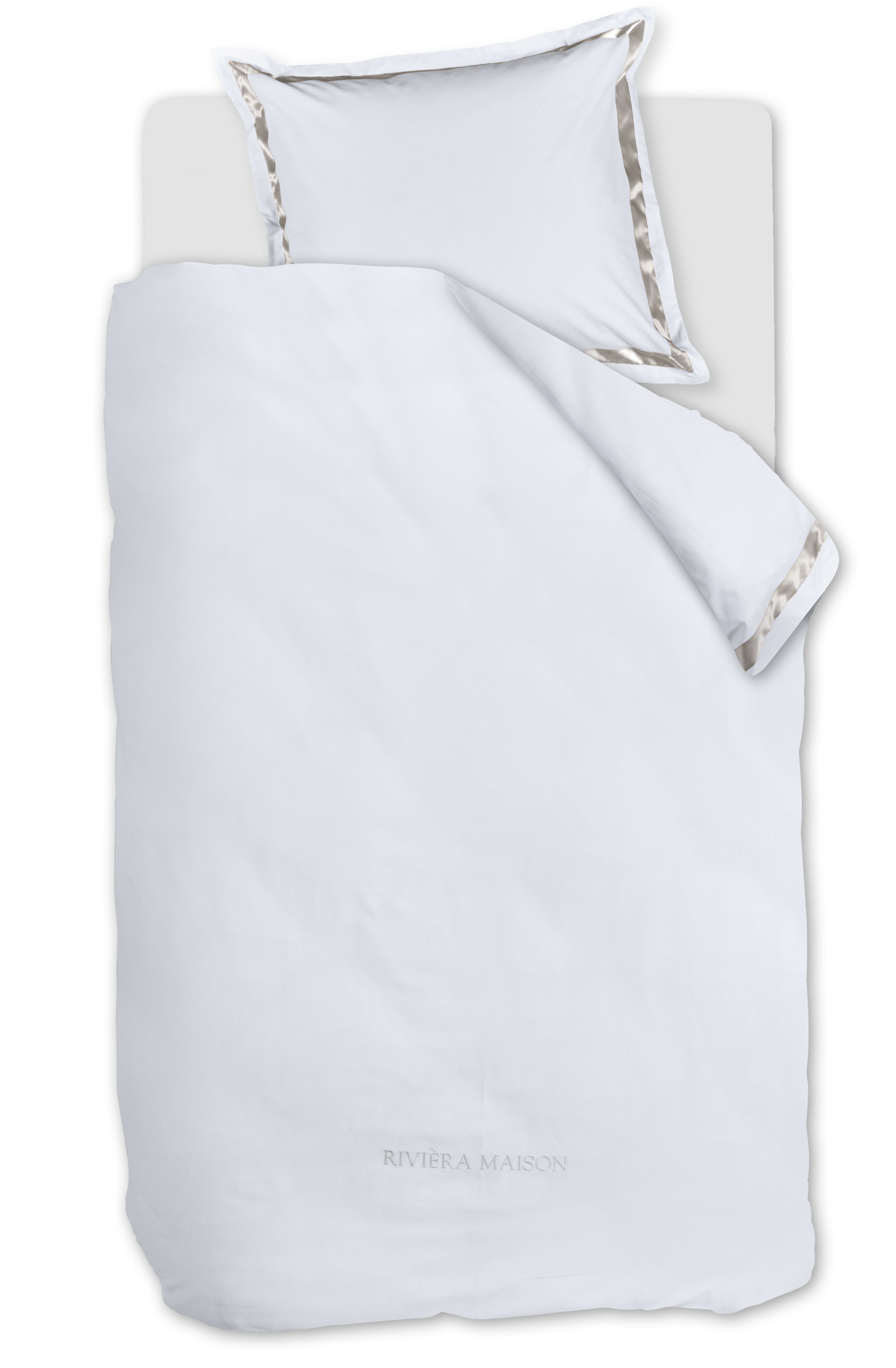 Dekbedovertrek Rivièra Maison Whisper Wit 140 x 200/220 cm + 1x 60 x 70 cm
