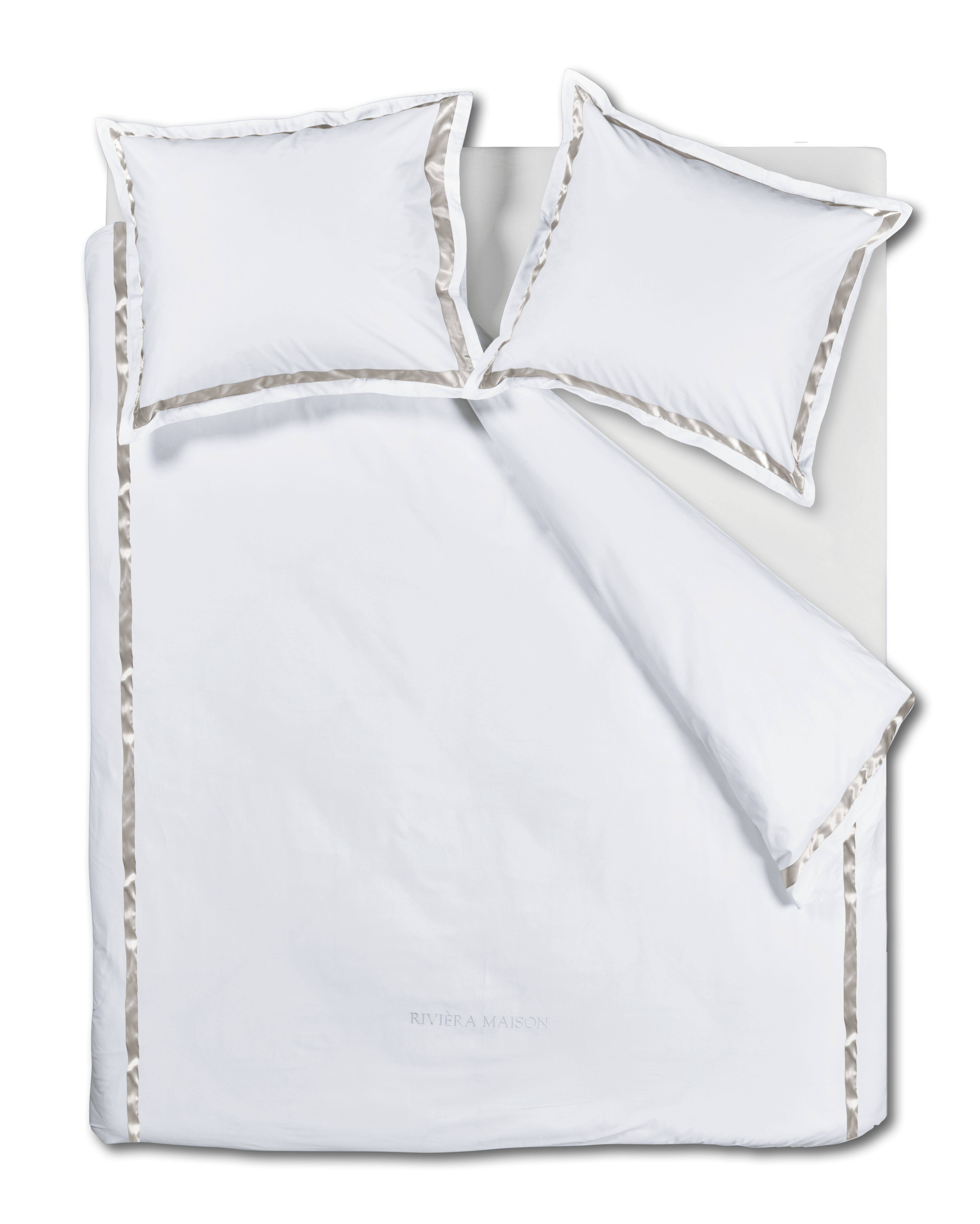 Dekbedovertrek Rivièra Maison Whisper Wit 200 x 200/220 cm + 2x 60 x 70 cm