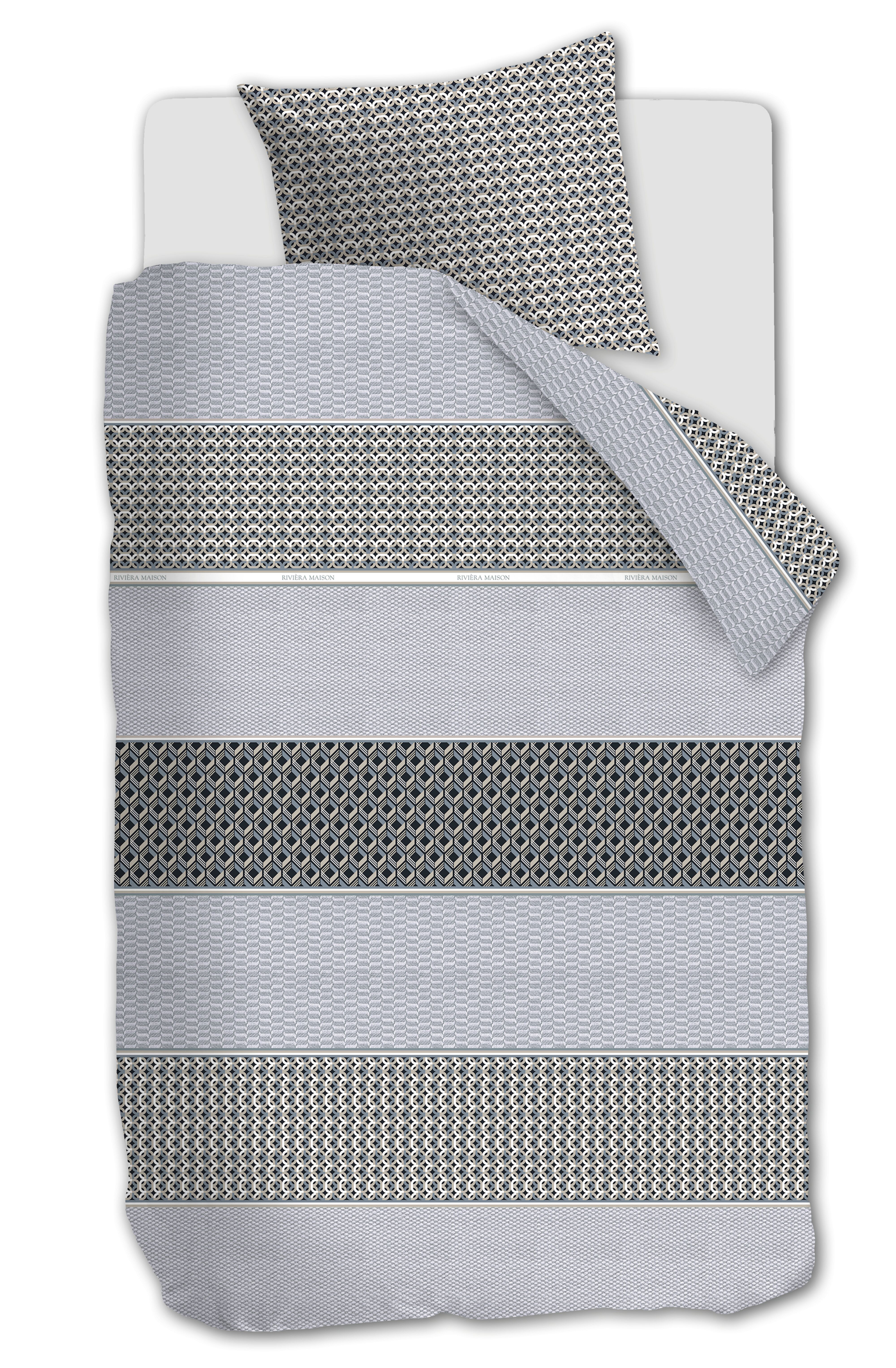 Dekbedovertrek Rivièra Maison Lawrence Blauwgrijs 140 x 200/220 cm + 1x 60 x 70 cm