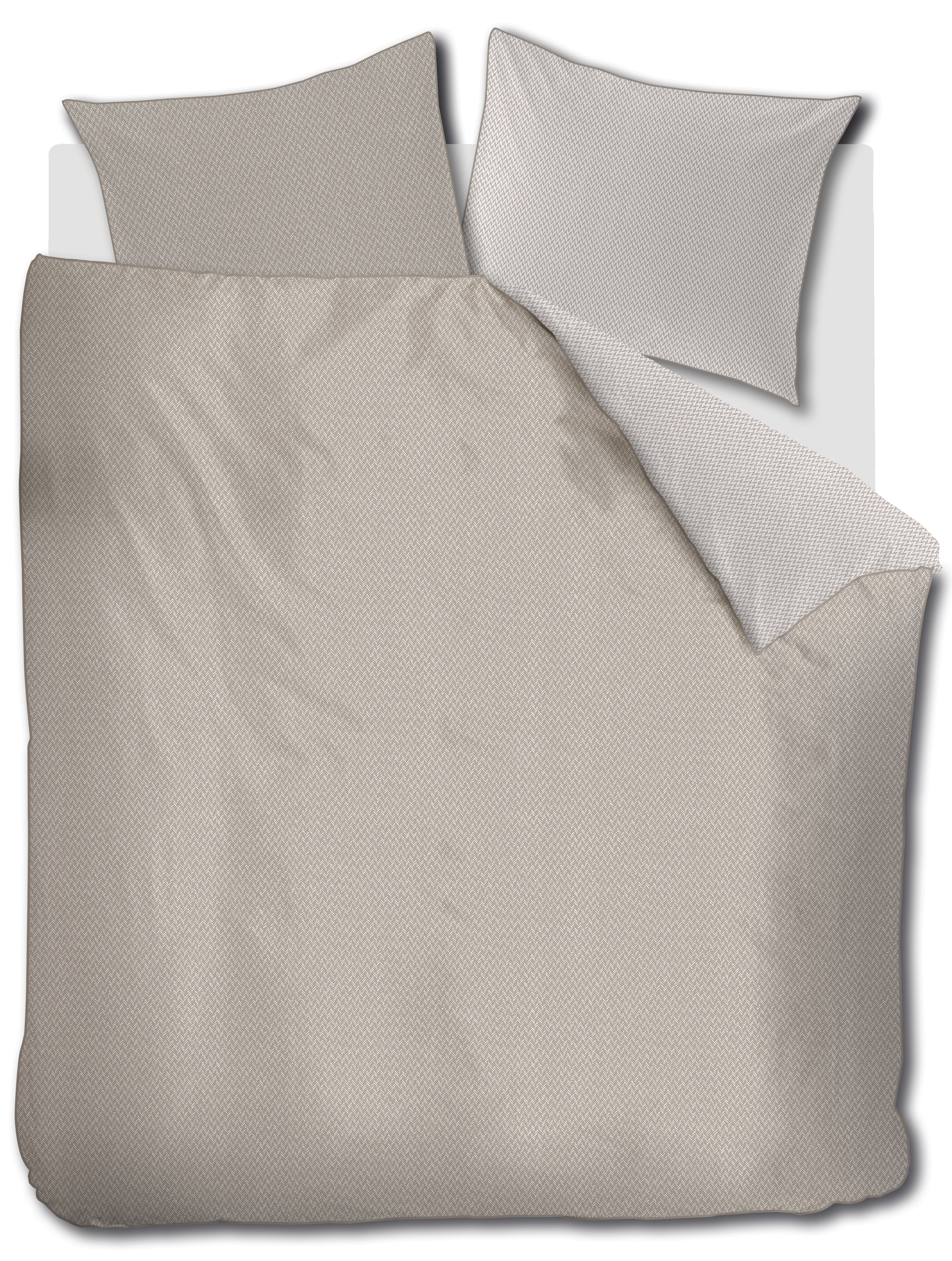 Dekbedovertrek Rivièra Maison Emery Taupe 260 x 200/220 cm + 2x 60 x 70 cm