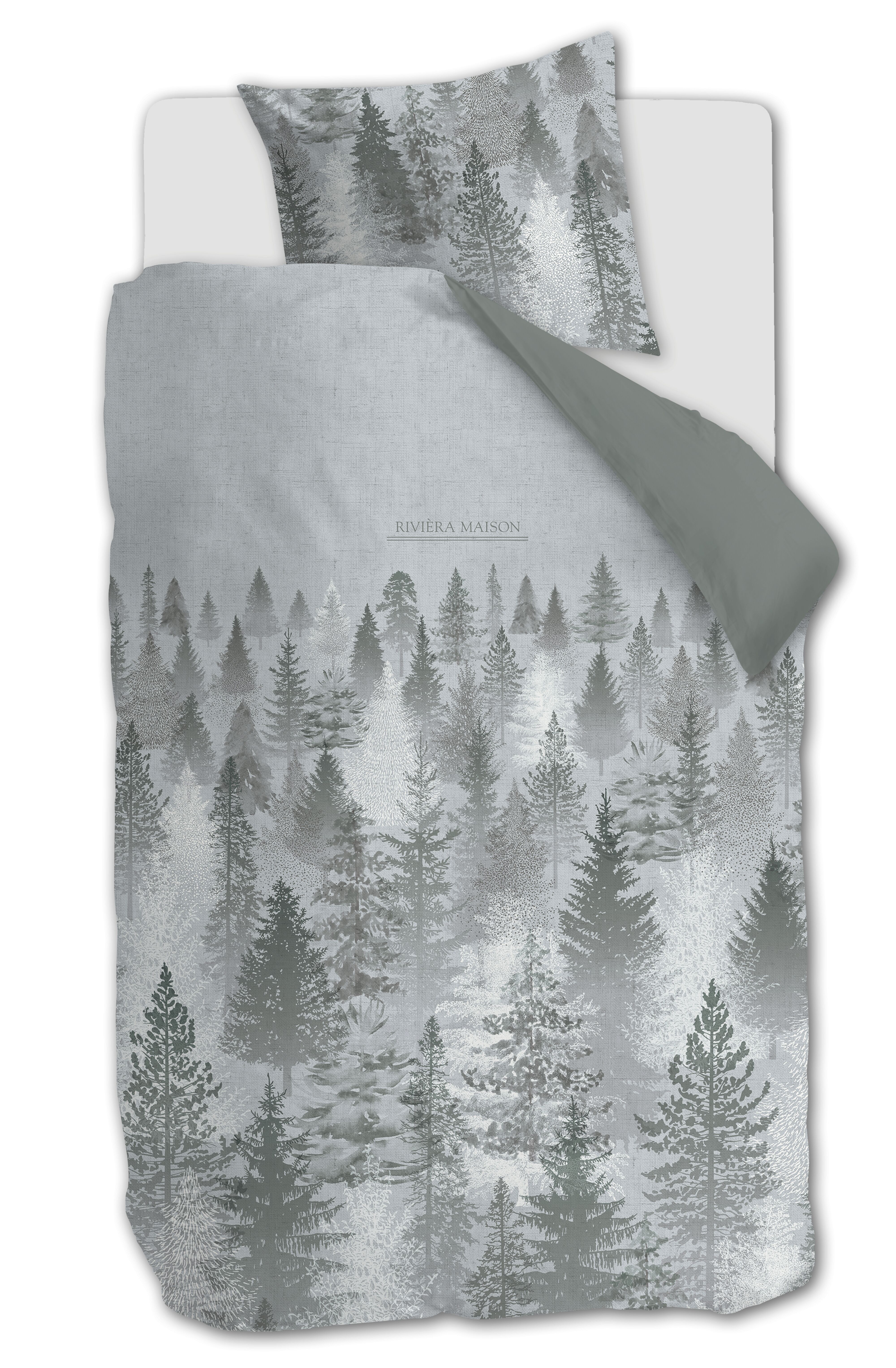 Dekbedovertrek Rivièra Maison Foggy Forest Groen 140 x 200/220 cm + 1x 60 x 70 cm