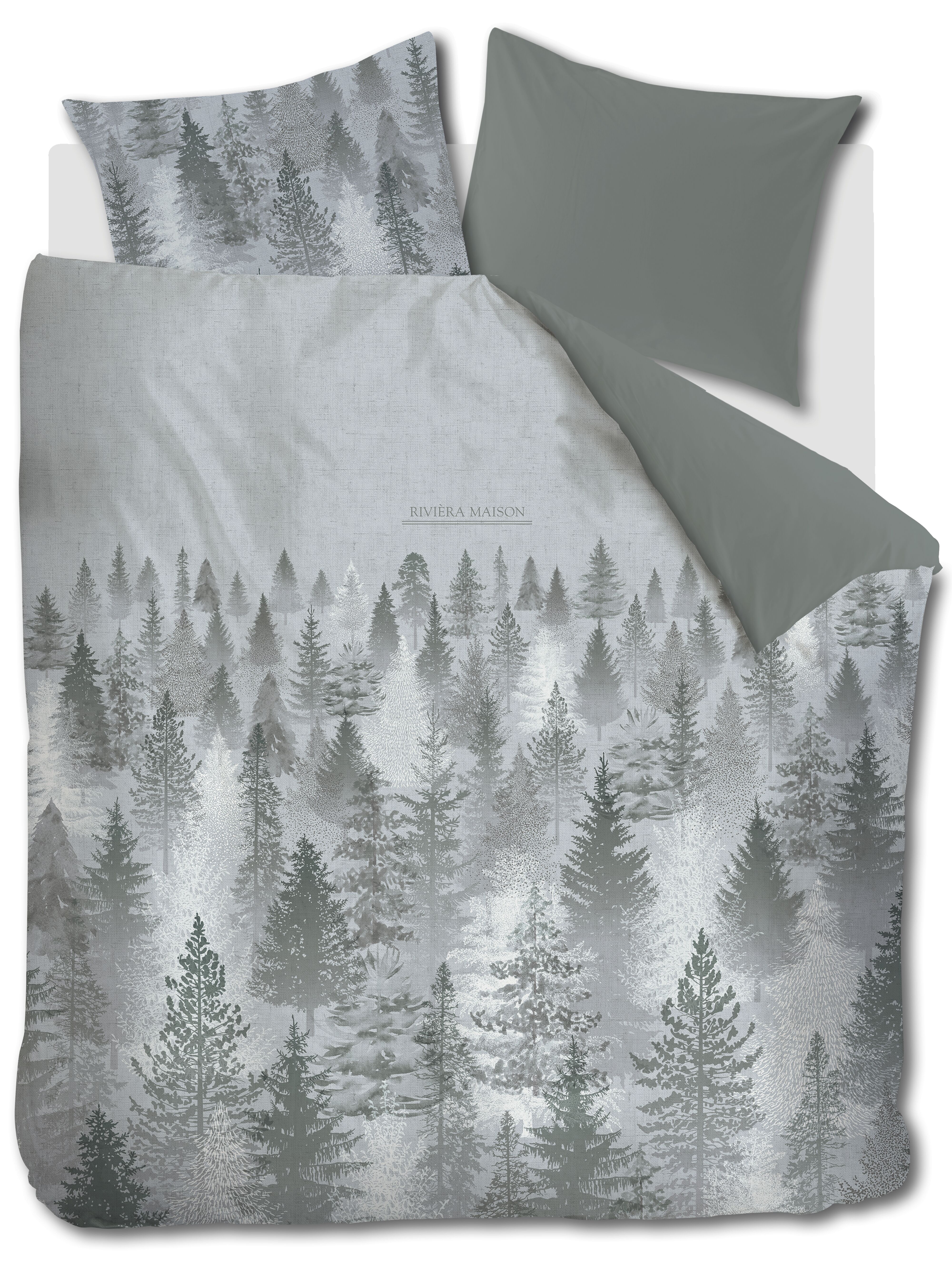 Dekbedovertrek Rivièra Maison Foggy Forest Groen 260 x 200/220 cm + 2x 60 x 70 cm