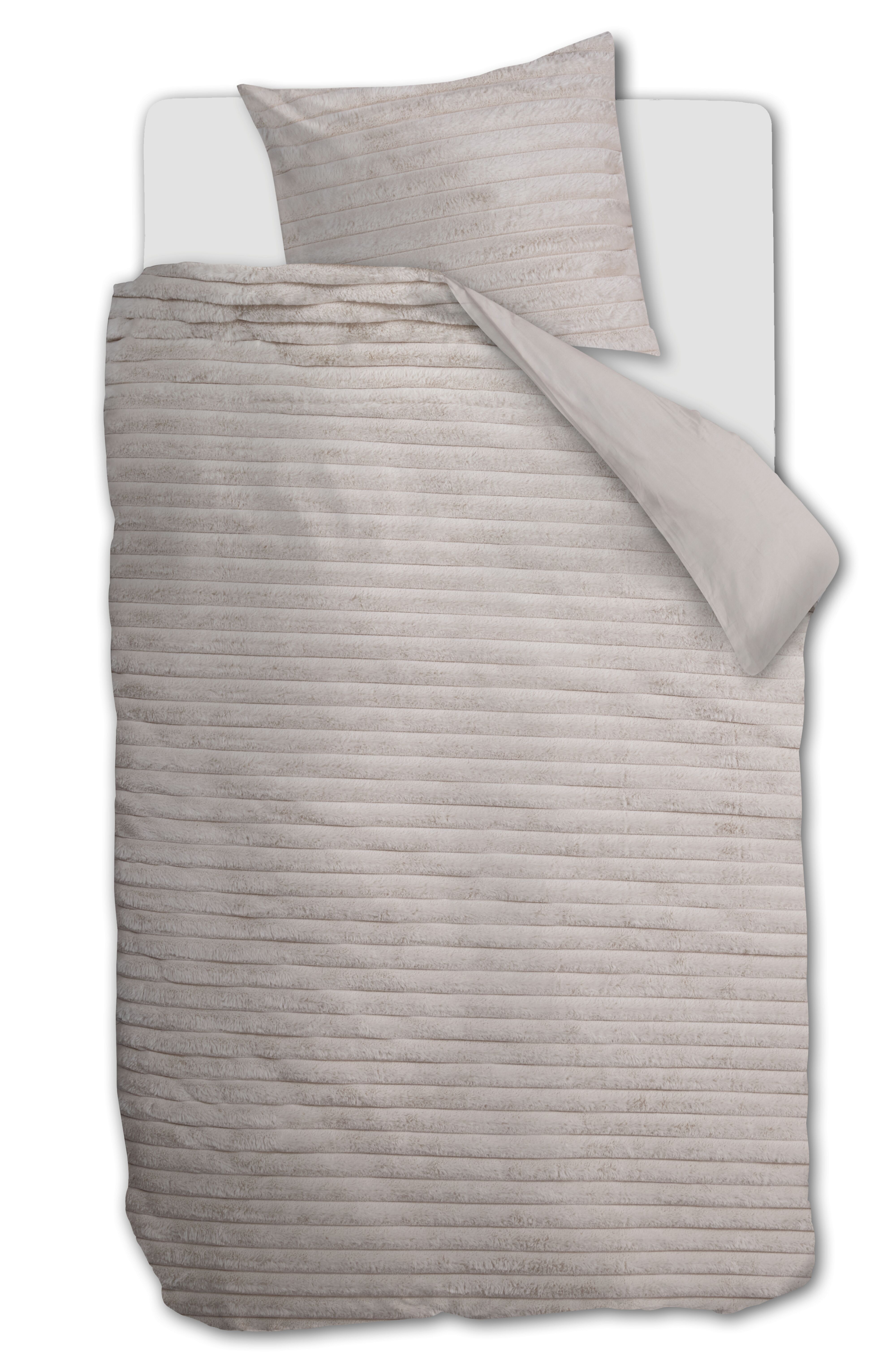 Dekbedovertrek Rivièra Maison Furry Stripes Gebroken wit 140 x 200/220 cm + 1x 60 x 70 cm