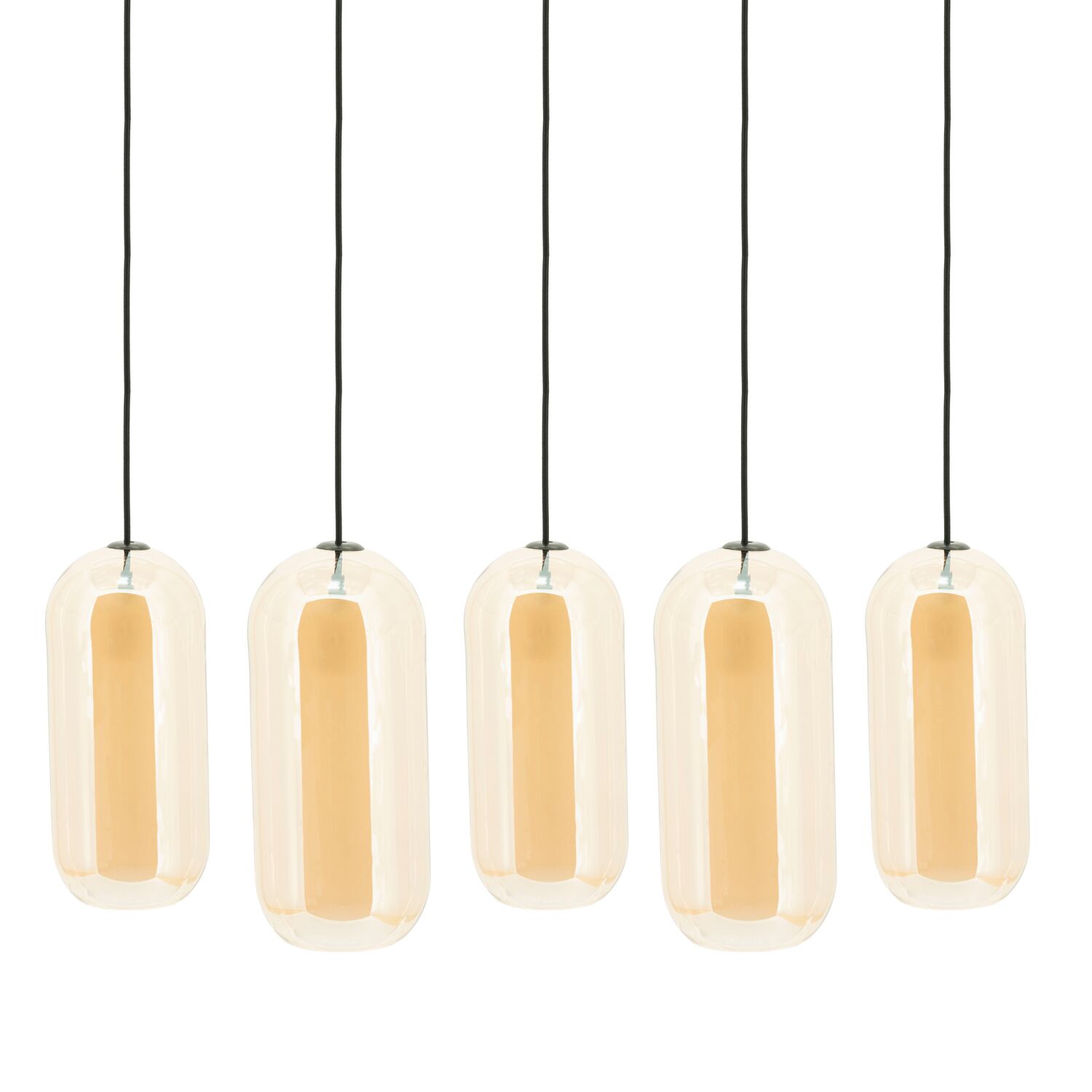 Hanglamp Shona cluster rechthoekig amber