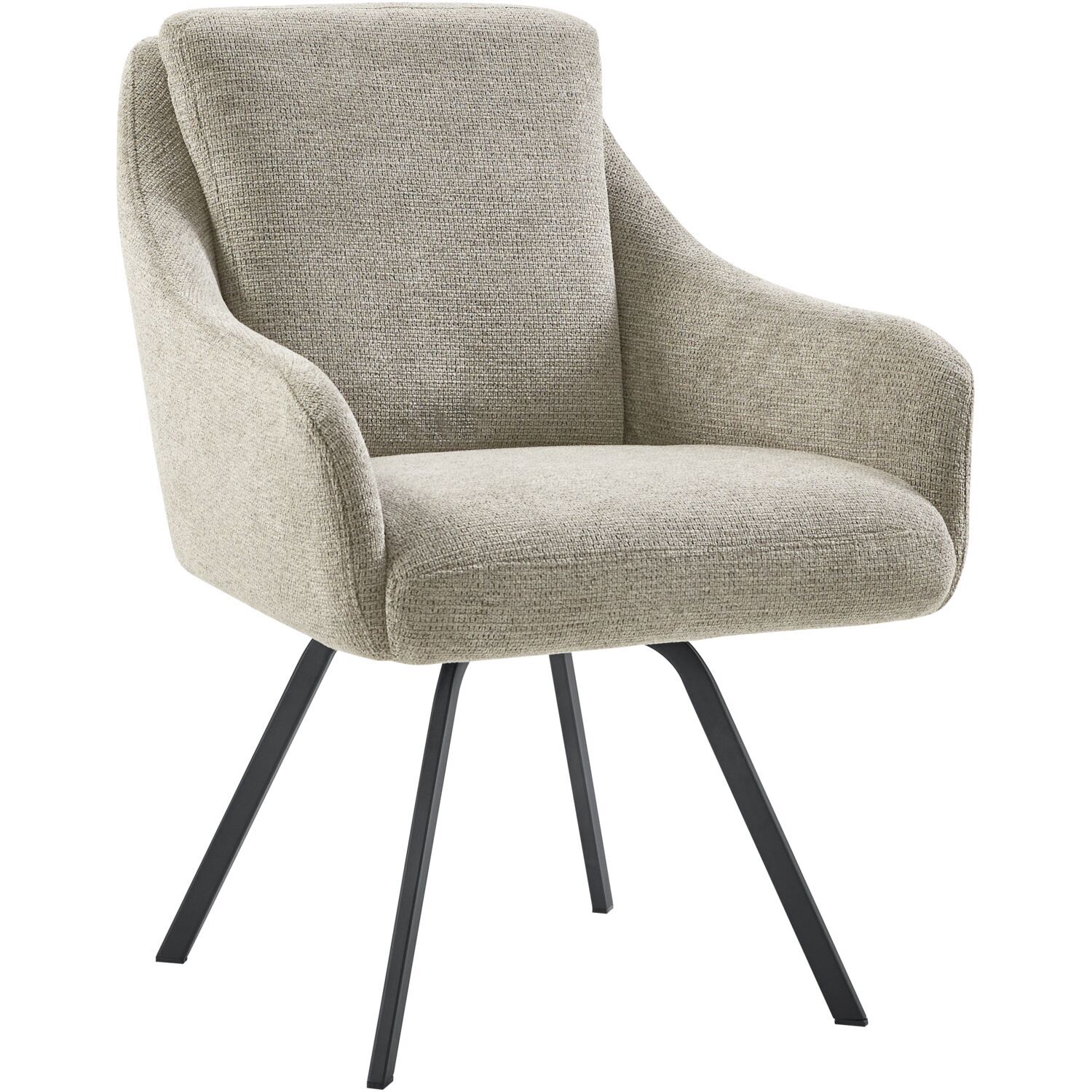 Eetkamerstoel Meltina draaibaar grijs